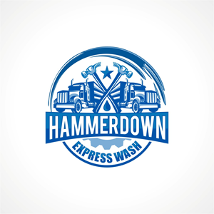 Logo Design by Magic of Art for Hammerdown Express Wash  | Design #33008861