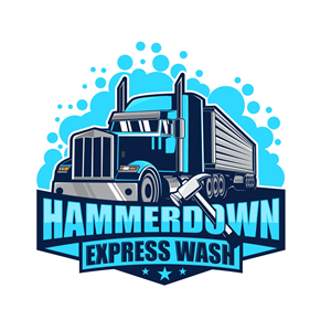 Logo Design by Sobisss for Hammerdown Express Wash  | Design #32993836