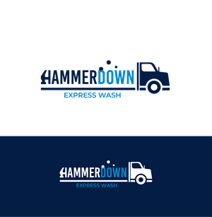Logo Design by Cless for Hammerdown Express Wash  | Design: #32993589