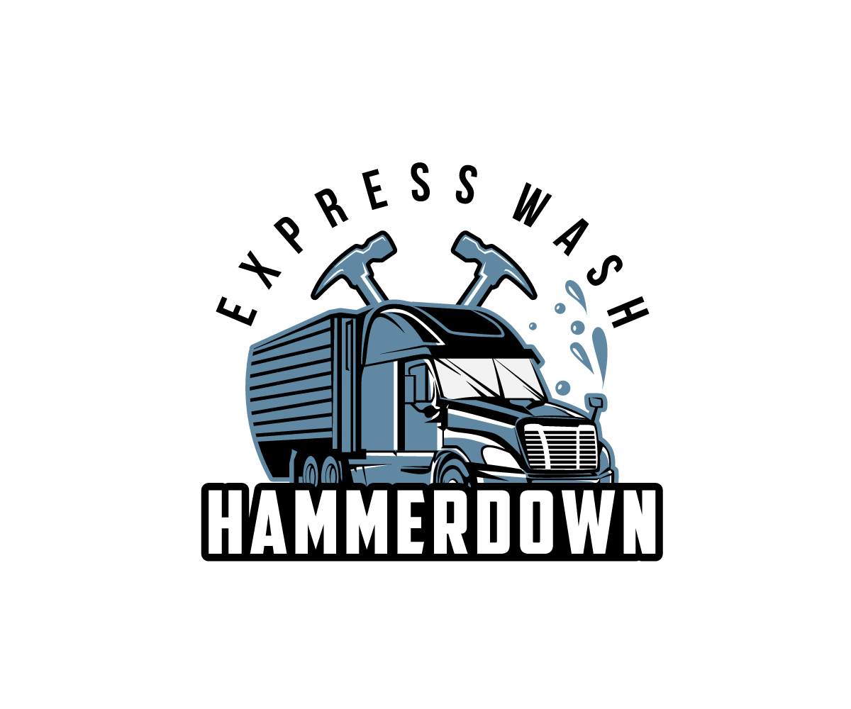 Logo Design by Ansh Design for Hammerdown Express Wash  | Design #32993095