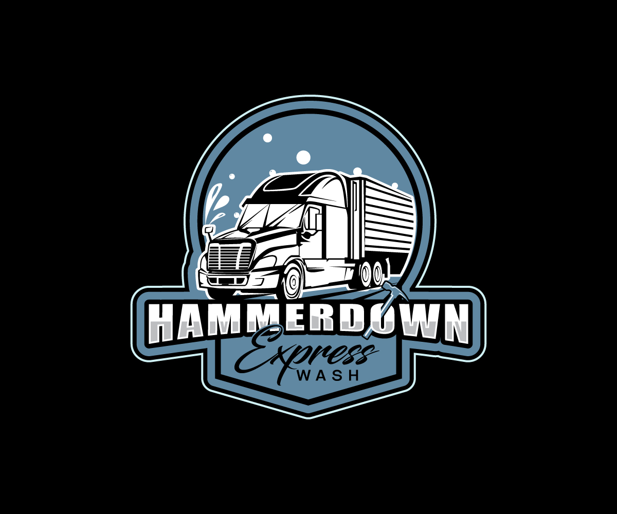 Logo Design by Ansh Design for Hammerdown Express Wash  | Design #32993096