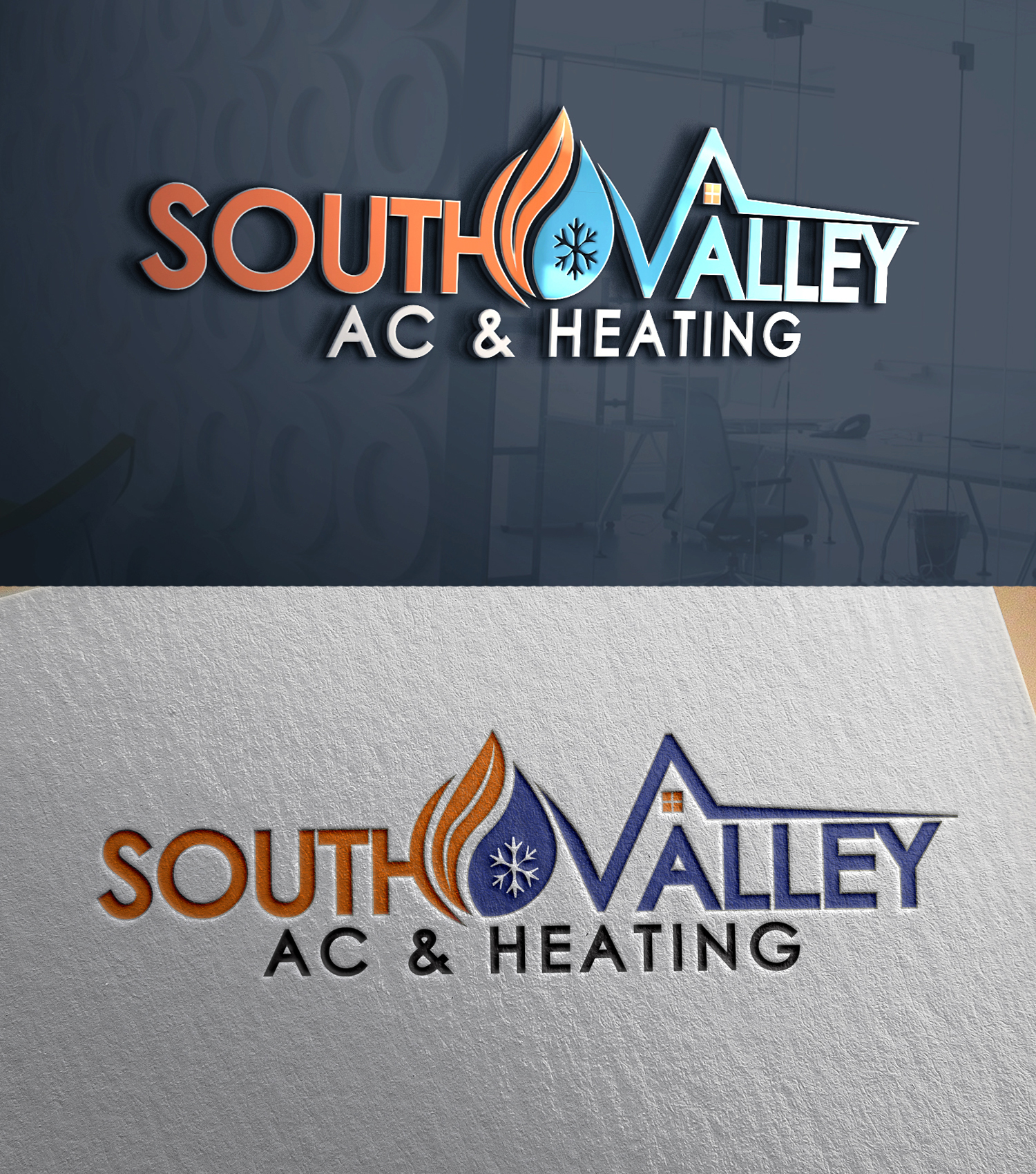 Diseño de Logo por 24ksunny para South Valley AC & Heating  | Diseño #33018641
