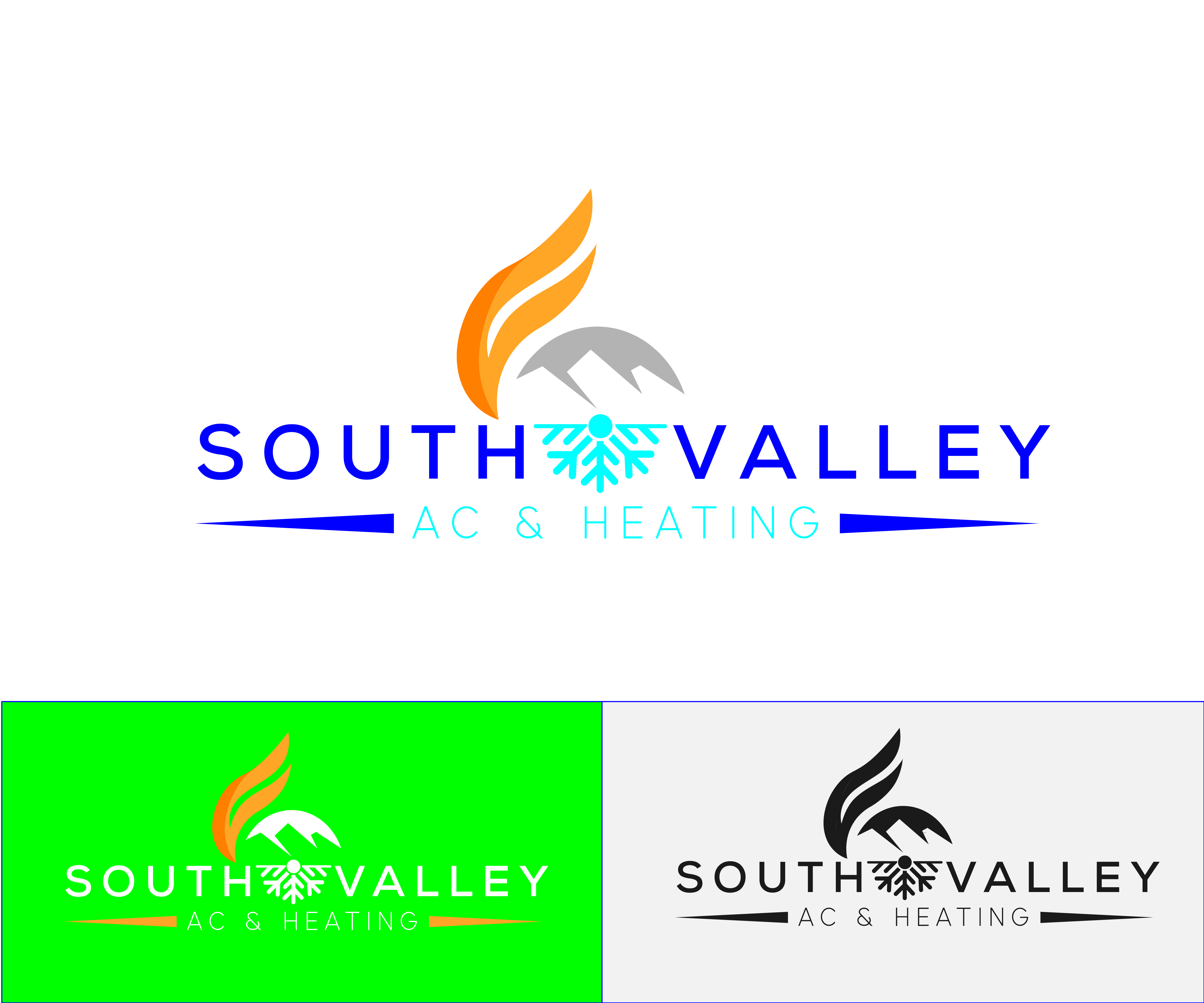 Logo Design by Fortune Howard Designs for South Valley AC & Heating  | Design #33007633