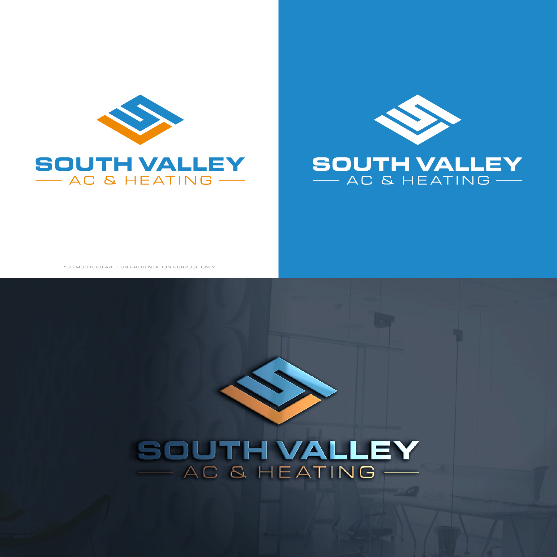 Logo Design by The Lion Studios for South Valley AC & Heating  | Design #33005023