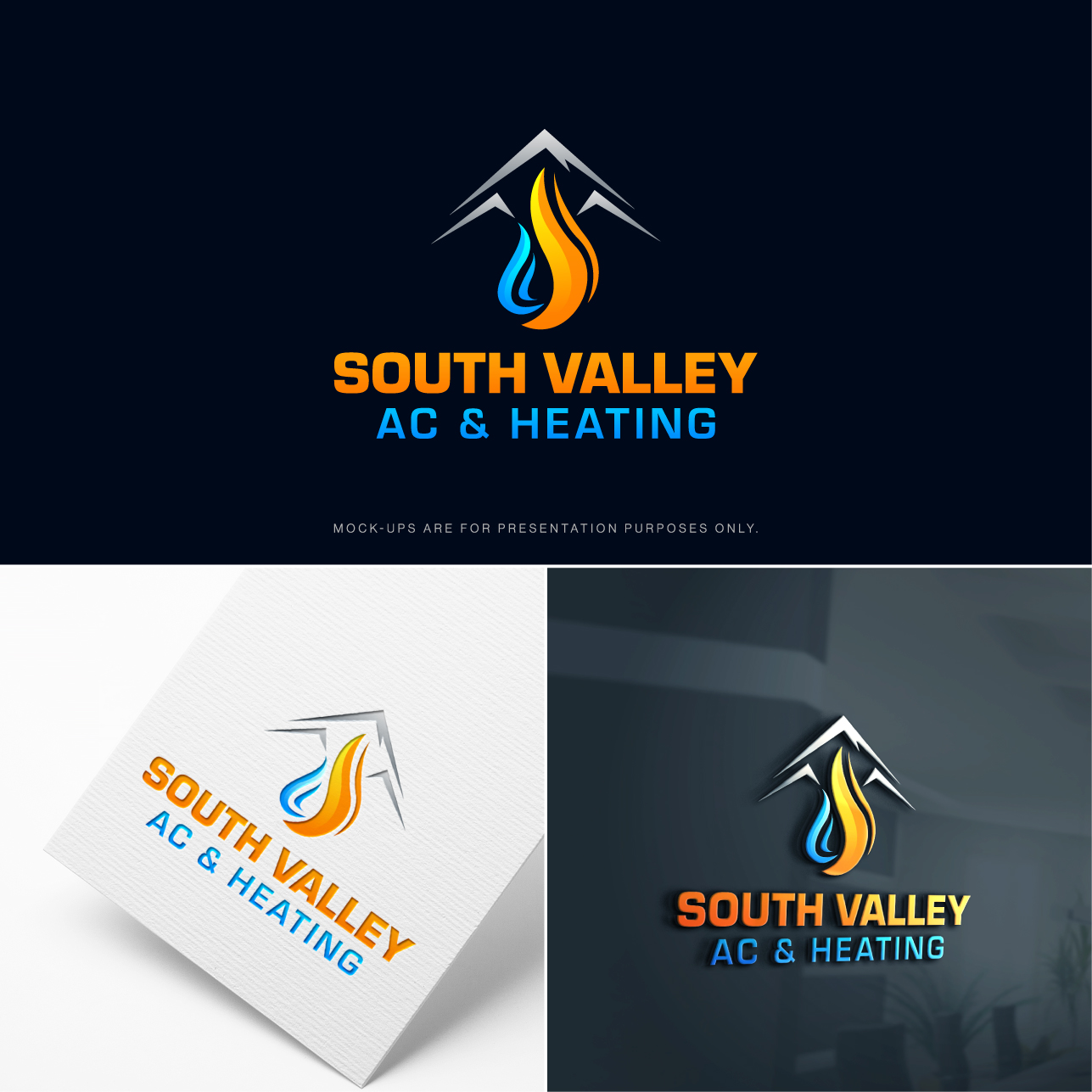 Logo Design by The Lion Studios for South Valley AC & Heating  | Design #33005657