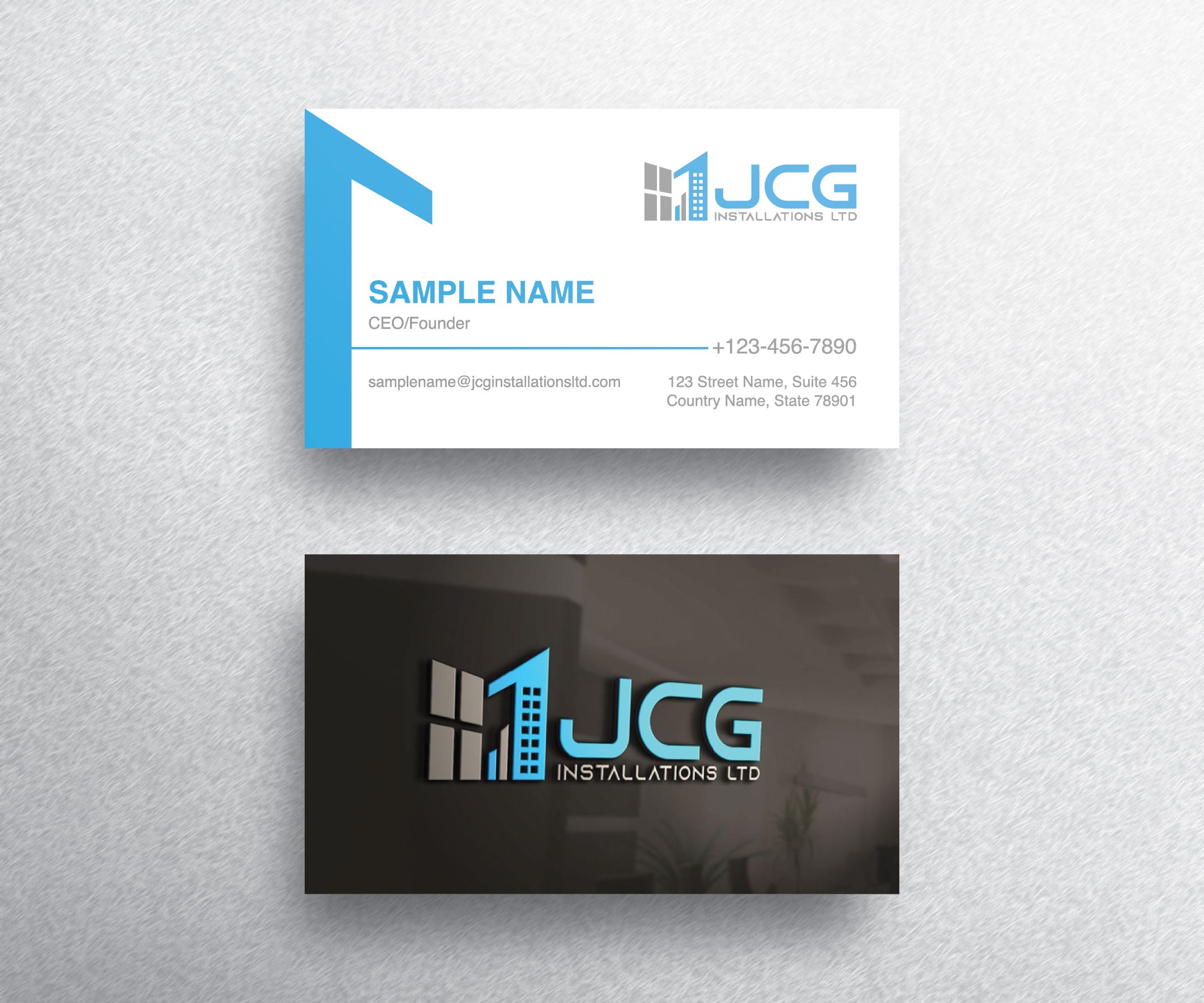 Business Card Design by Emmi for JCG Installations Ltd  | Design #33020984