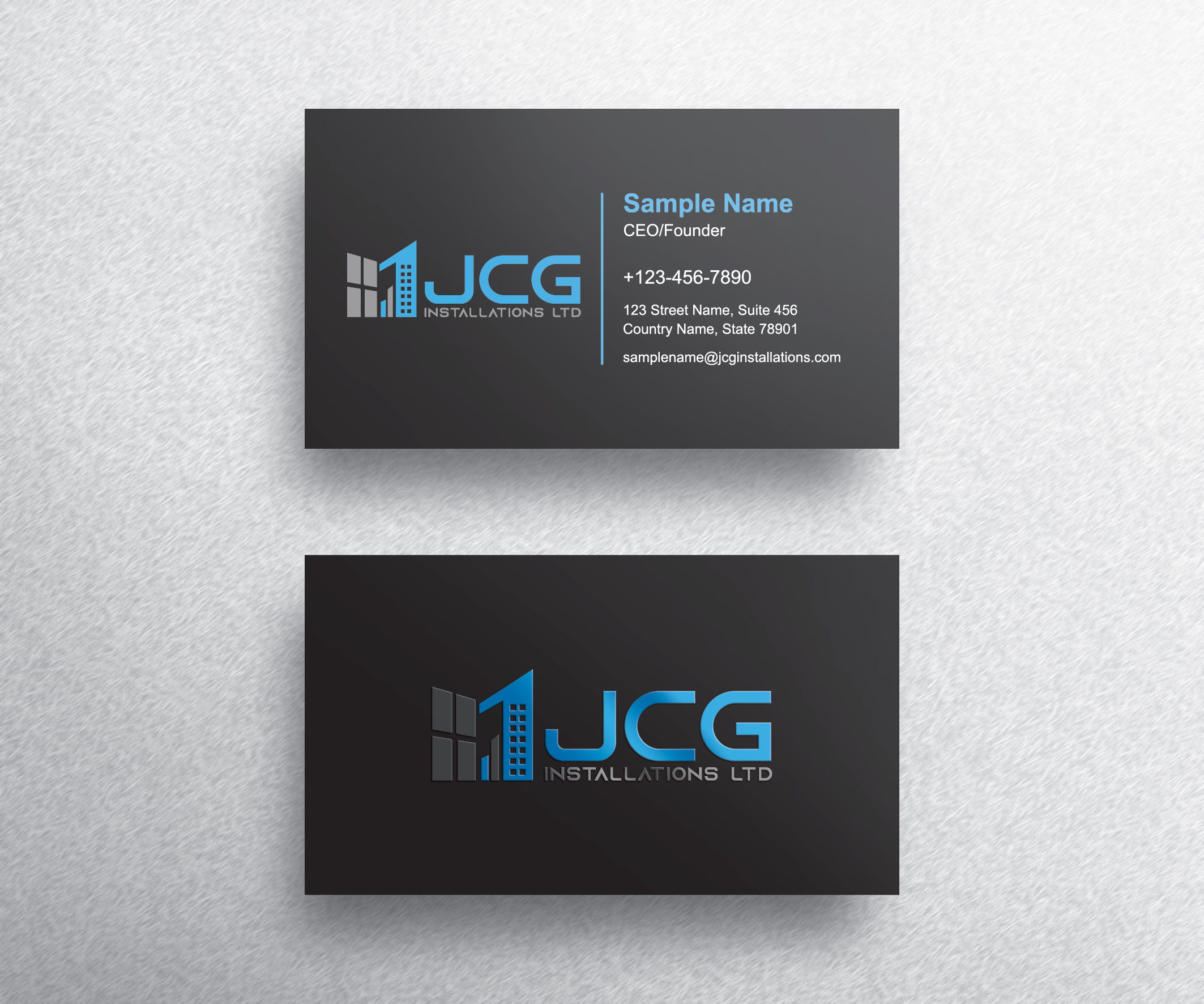Business Card Design by Emmi for JCG Installations Ltd  | Design #33020987