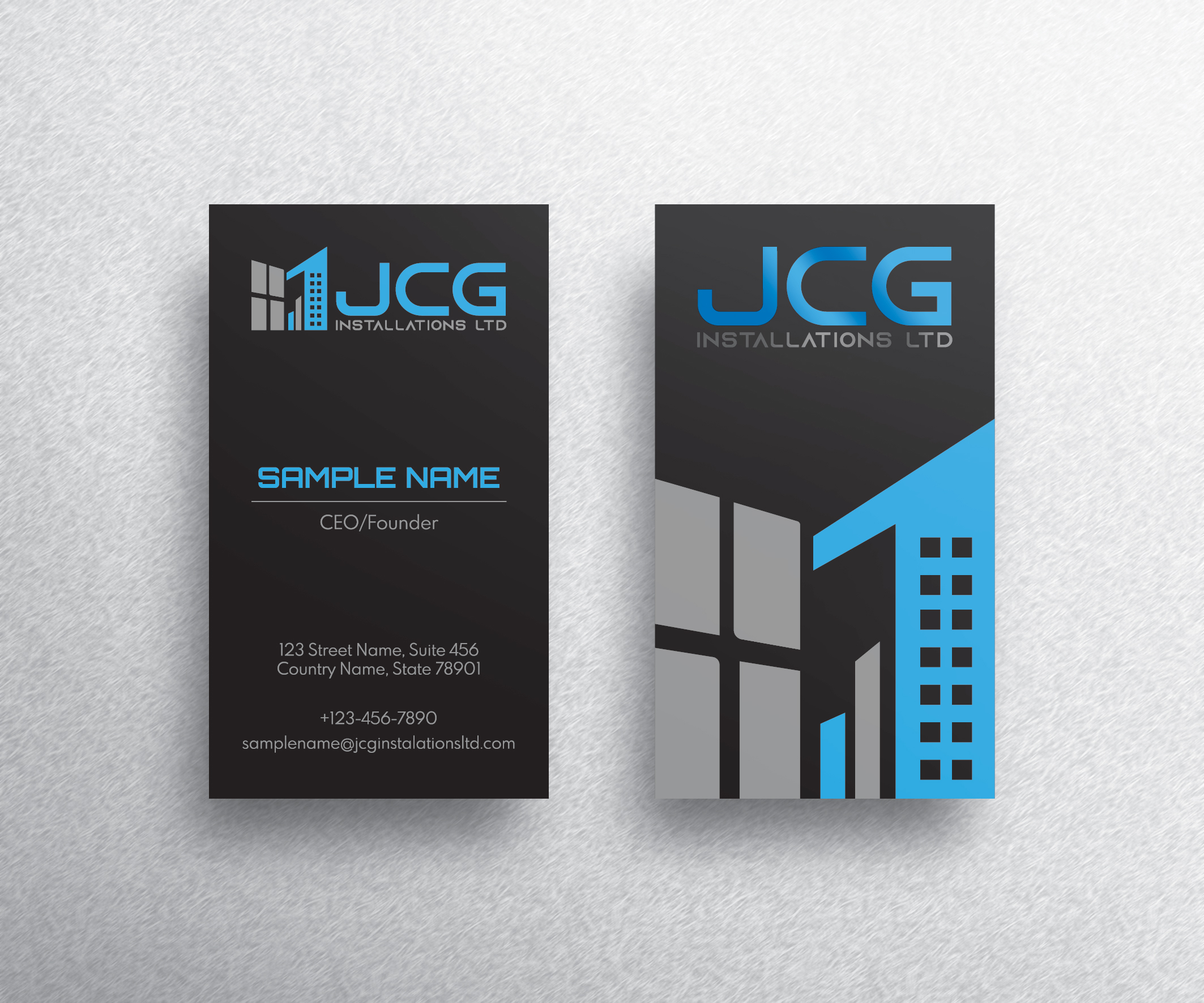 Business Card Design by Emmi for JCG Installations Ltd  | Design #33020996
