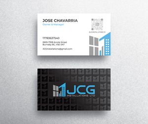 Business Card Design by Emmi for JCG Installations Ltd  | Design: #33026167