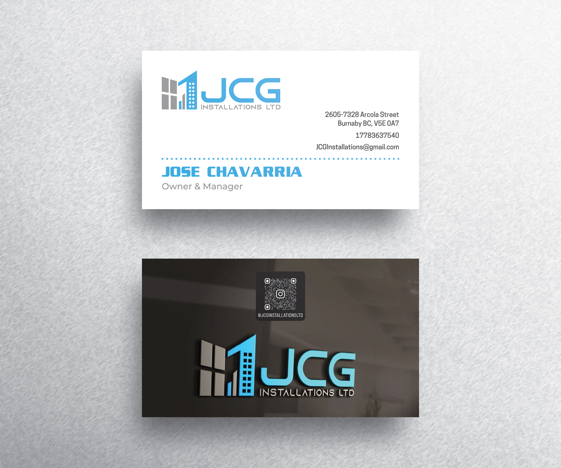 Design de Carte de Visite par Emmi pour JCG Installations Ltd  | Design #33026170