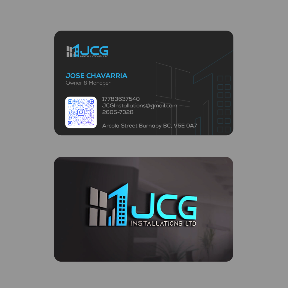 Business Card Design by Andrés Sebastián for JCG Installations Ltd  | Design #33029650