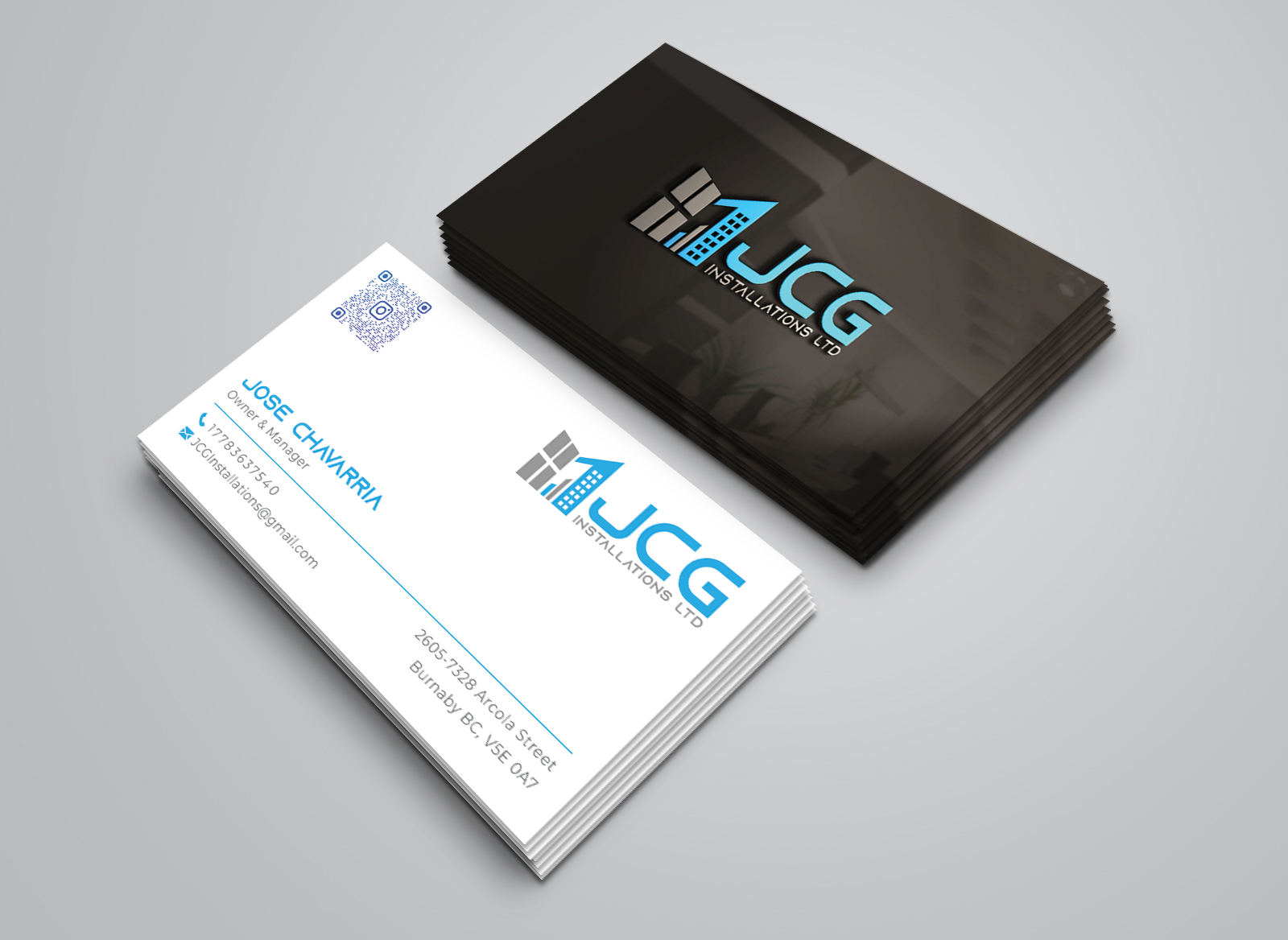 Design de Carte de Visite par Creative Moon Design pour JCG Installations Ltd  | Design #33027632
