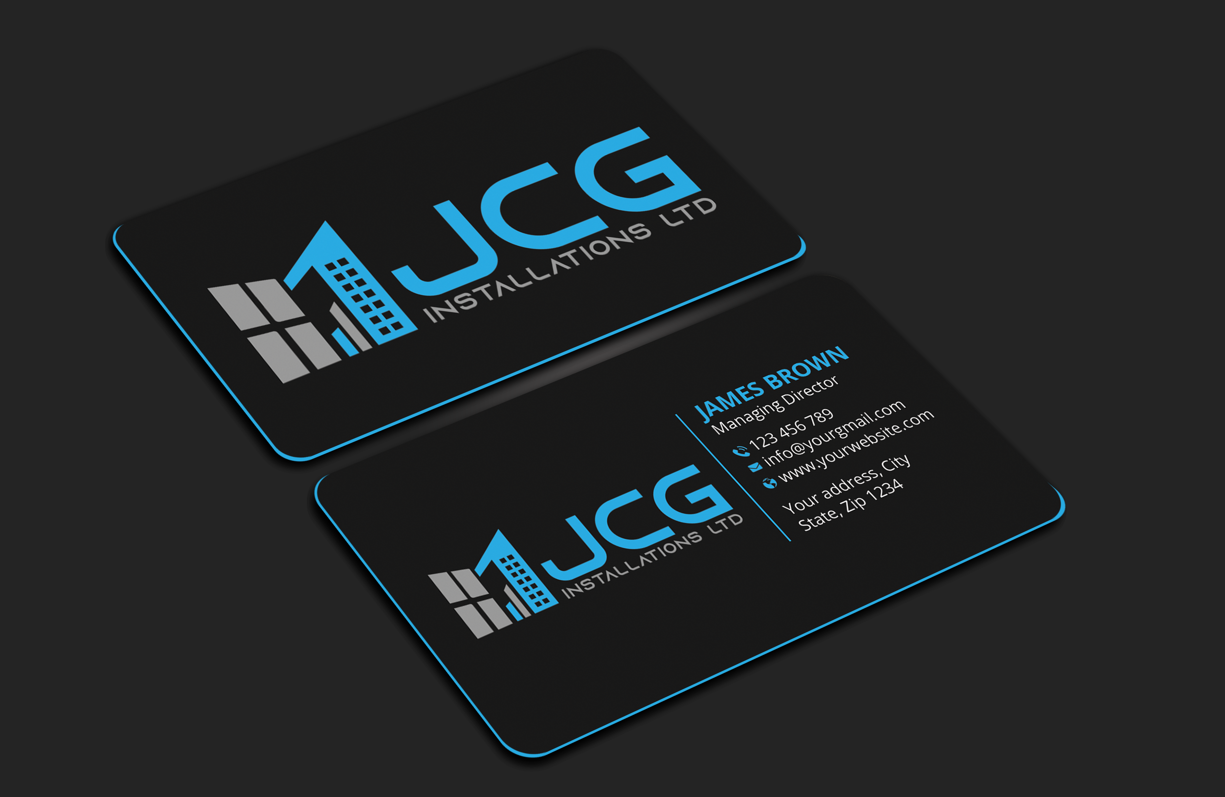 Business Card Design by Expert Bappy for JCG Installations Ltd  | Design #33018752