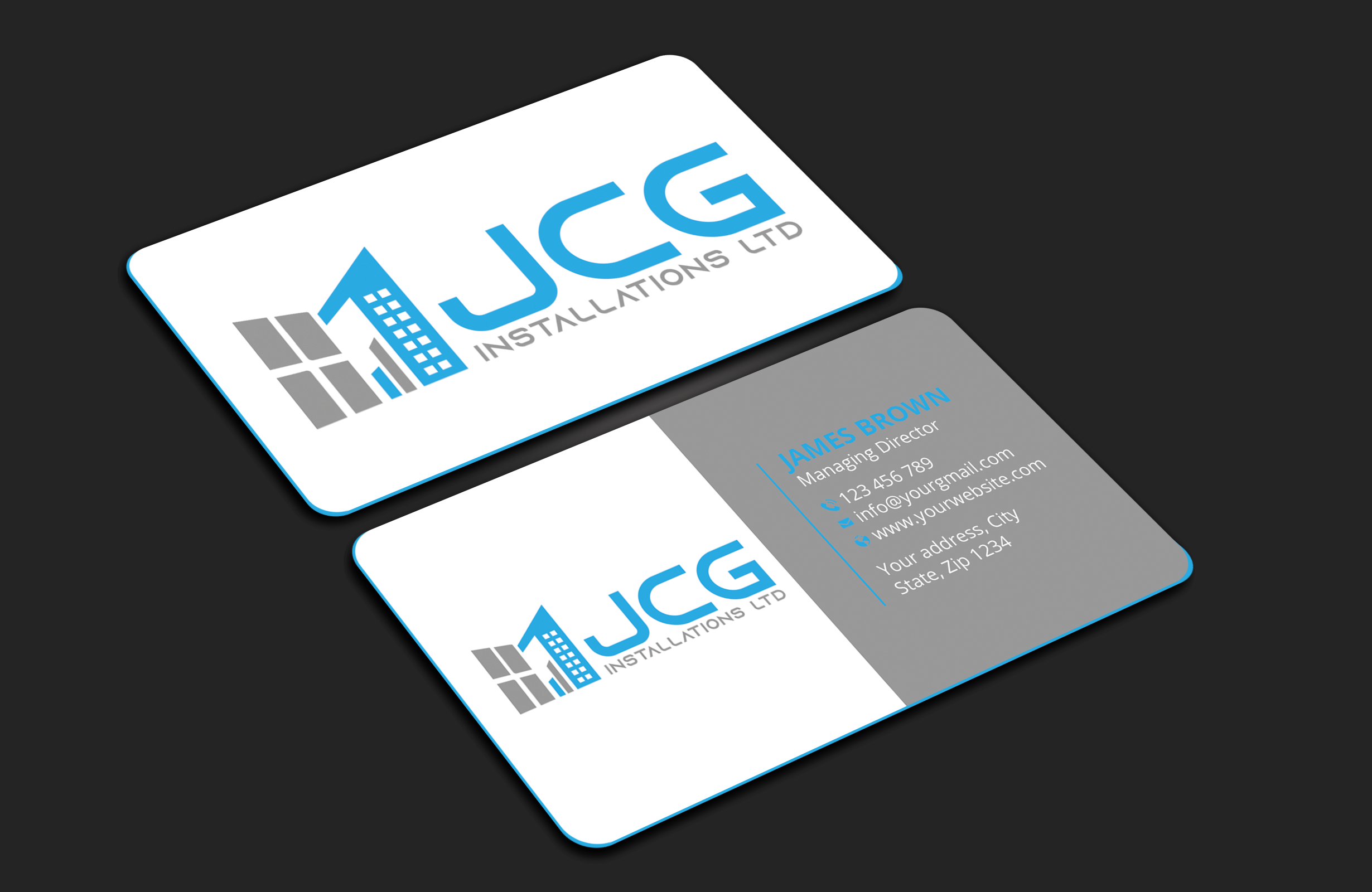 Visitenkarten-Design von Expert Bappy für JCG Installations Ltd  | Design #33018816