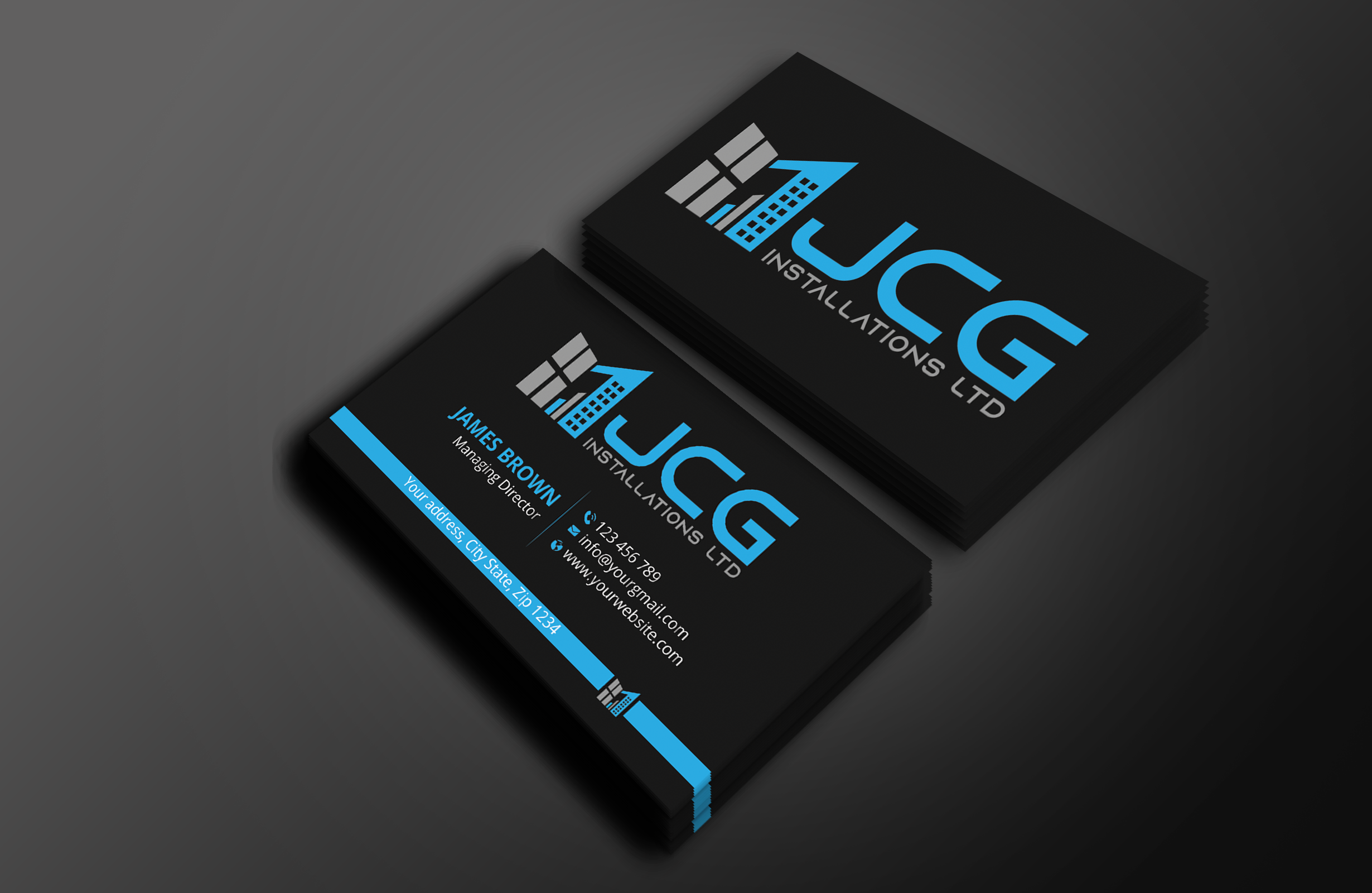 Business Card Design by Expert Bappy for JCG Installations Ltd  | Design #33018940