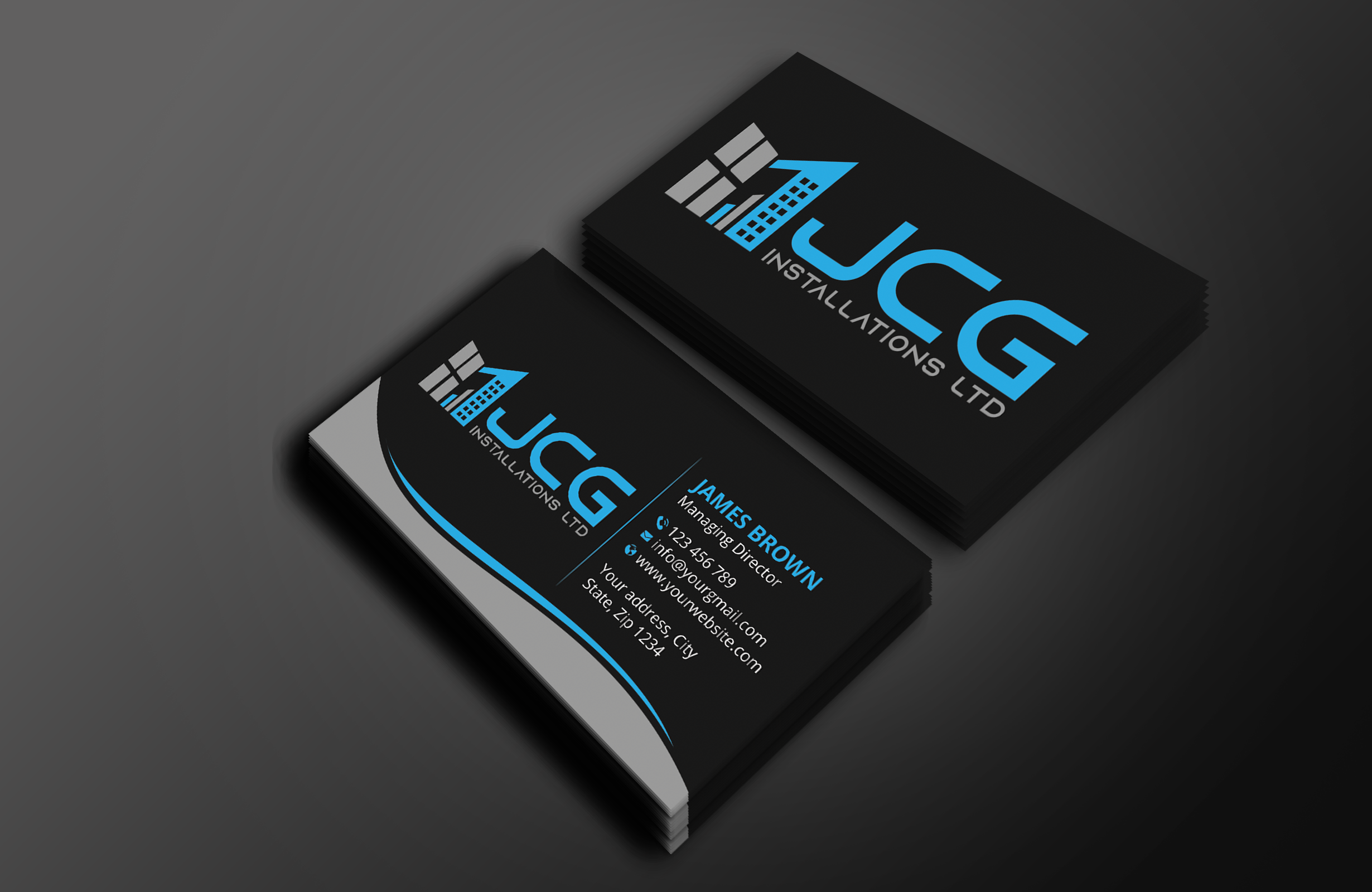 Design de Carte de Visite par Expert Bappy pour JCG Installations Ltd  | Design #33019665