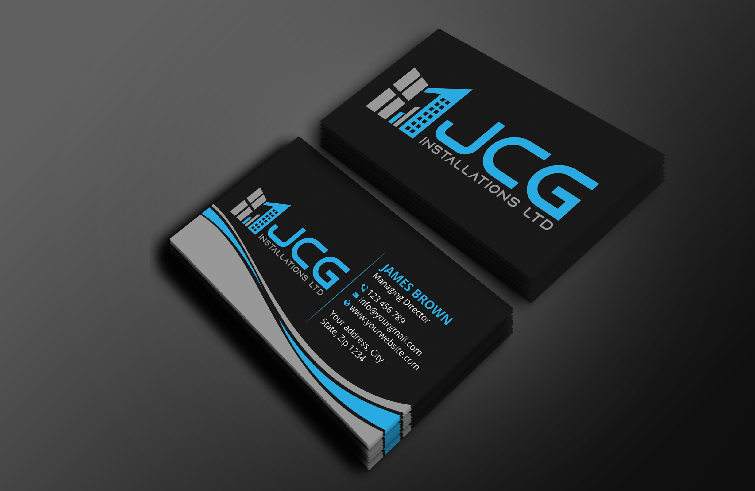 Business Card Design by Expert Bappy for JCG Installations Ltd  | Design #33019704