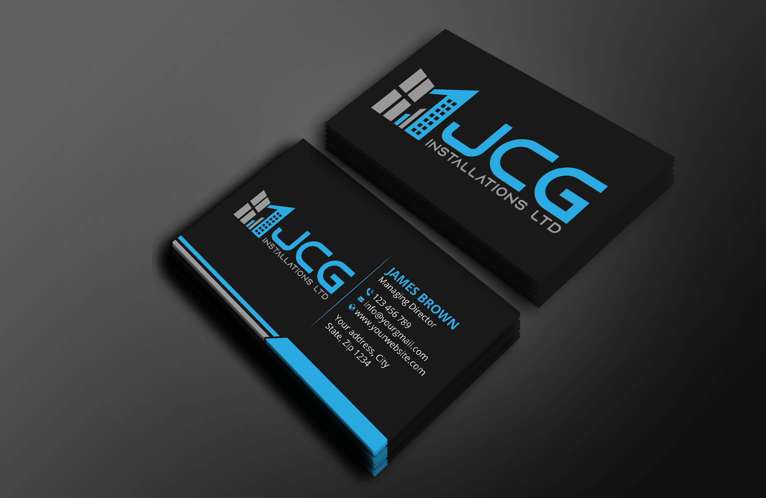 Business Card Design by Expert Bappy for JCG Installations Ltd  | Design #33019705