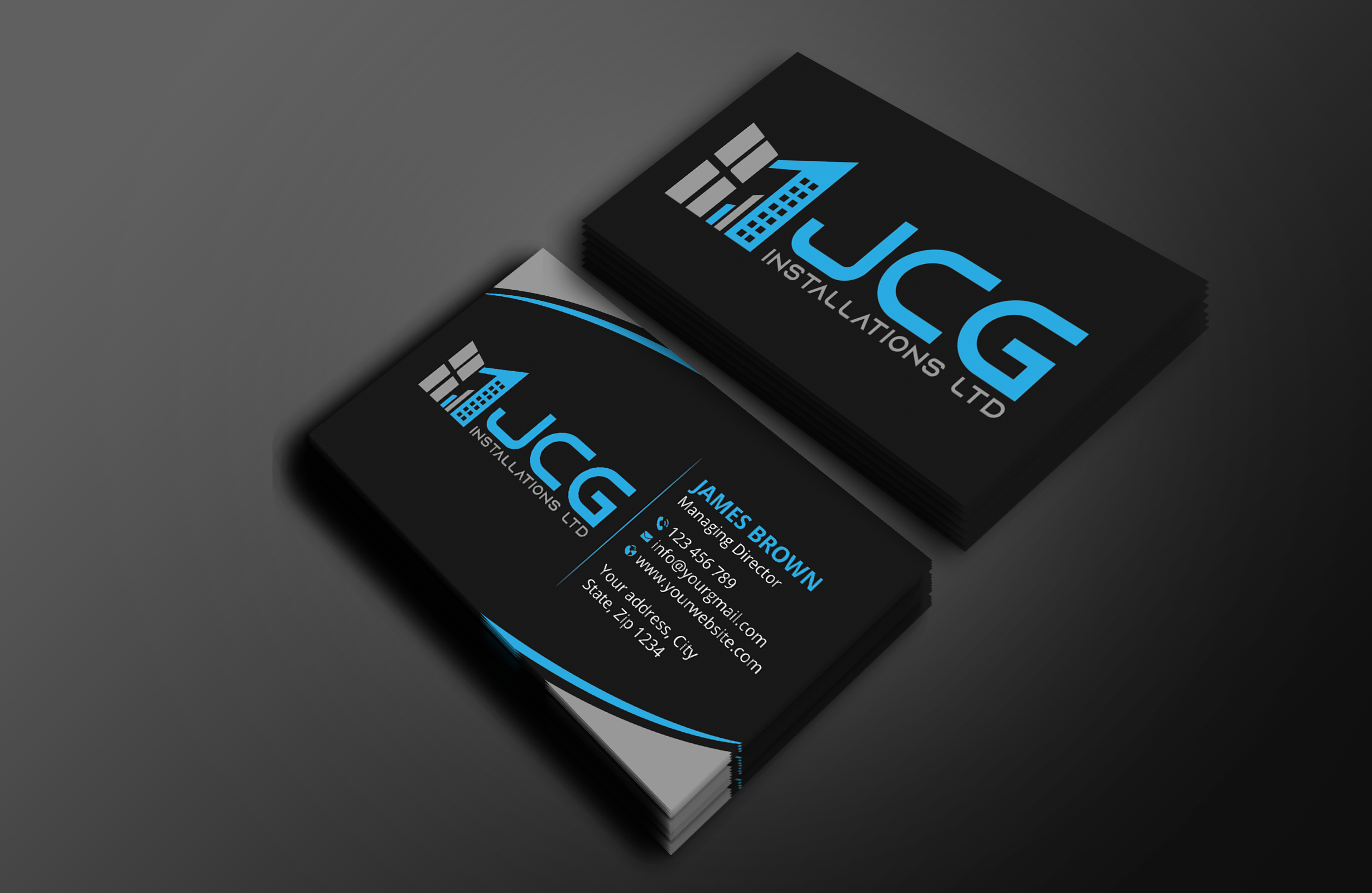 Business Card Design by Expert Bappy for JCG Installations Ltd  | Design #33019706