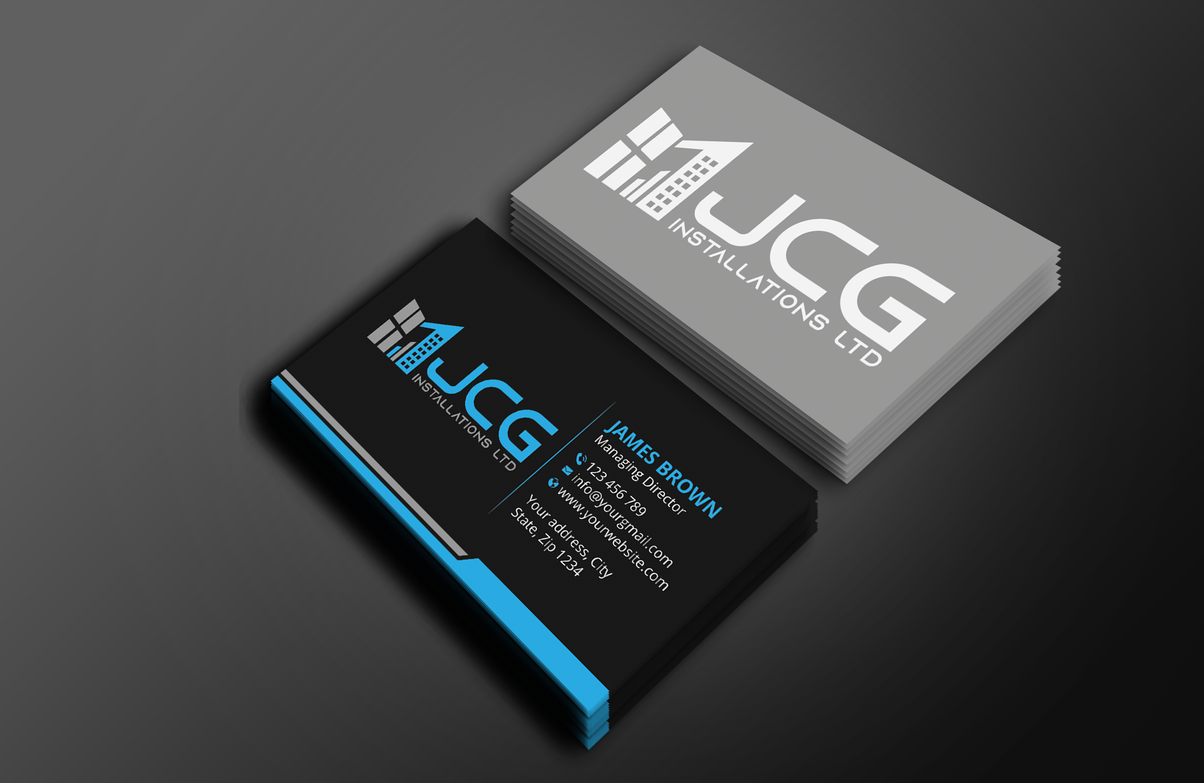 Business Card Design by Expert Bappy for JCG Installations Ltd  | Design #33019760