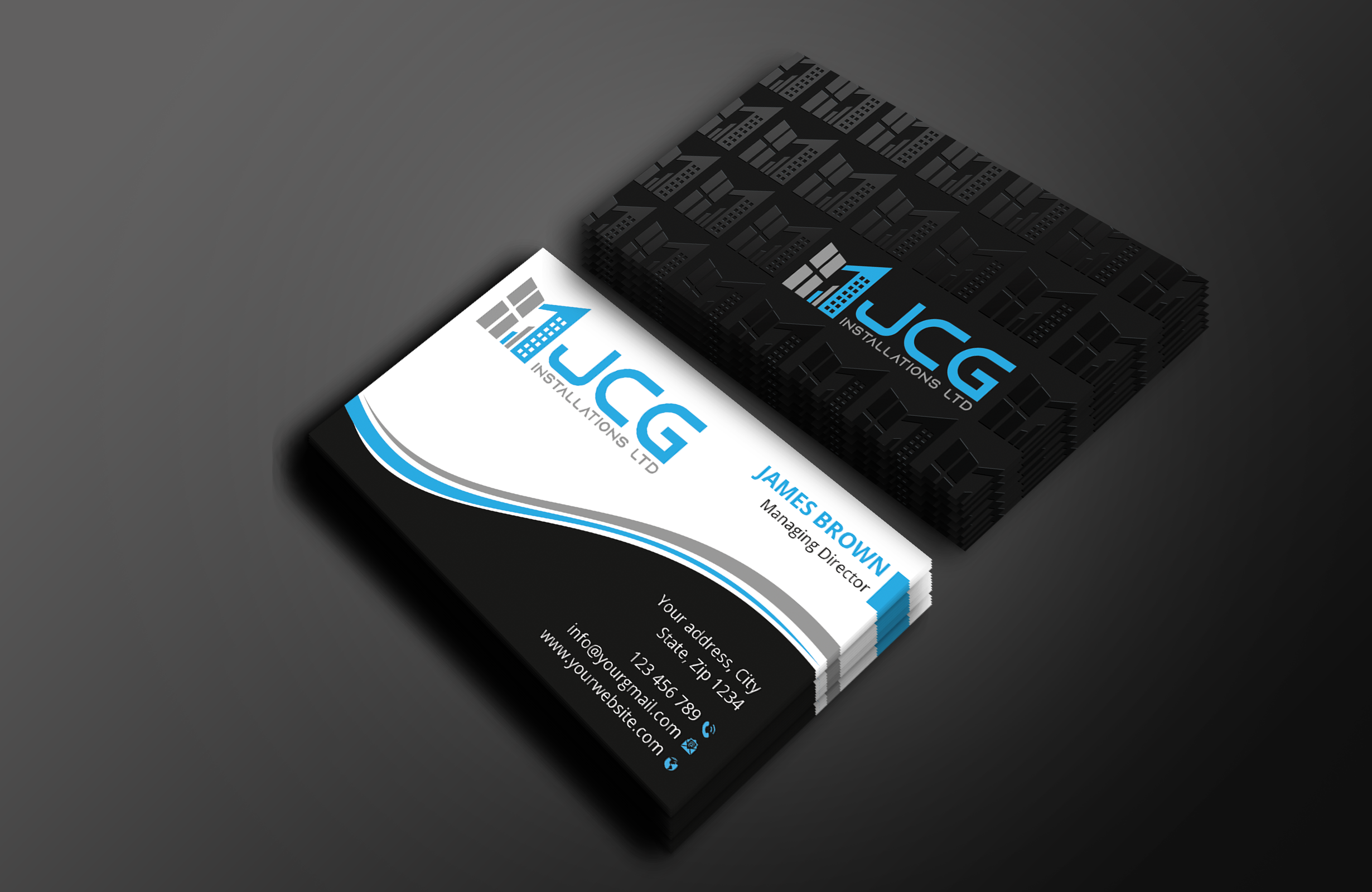 Business Card Design by Expert Bappy for JCG Installations Ltd  | Design #33032821