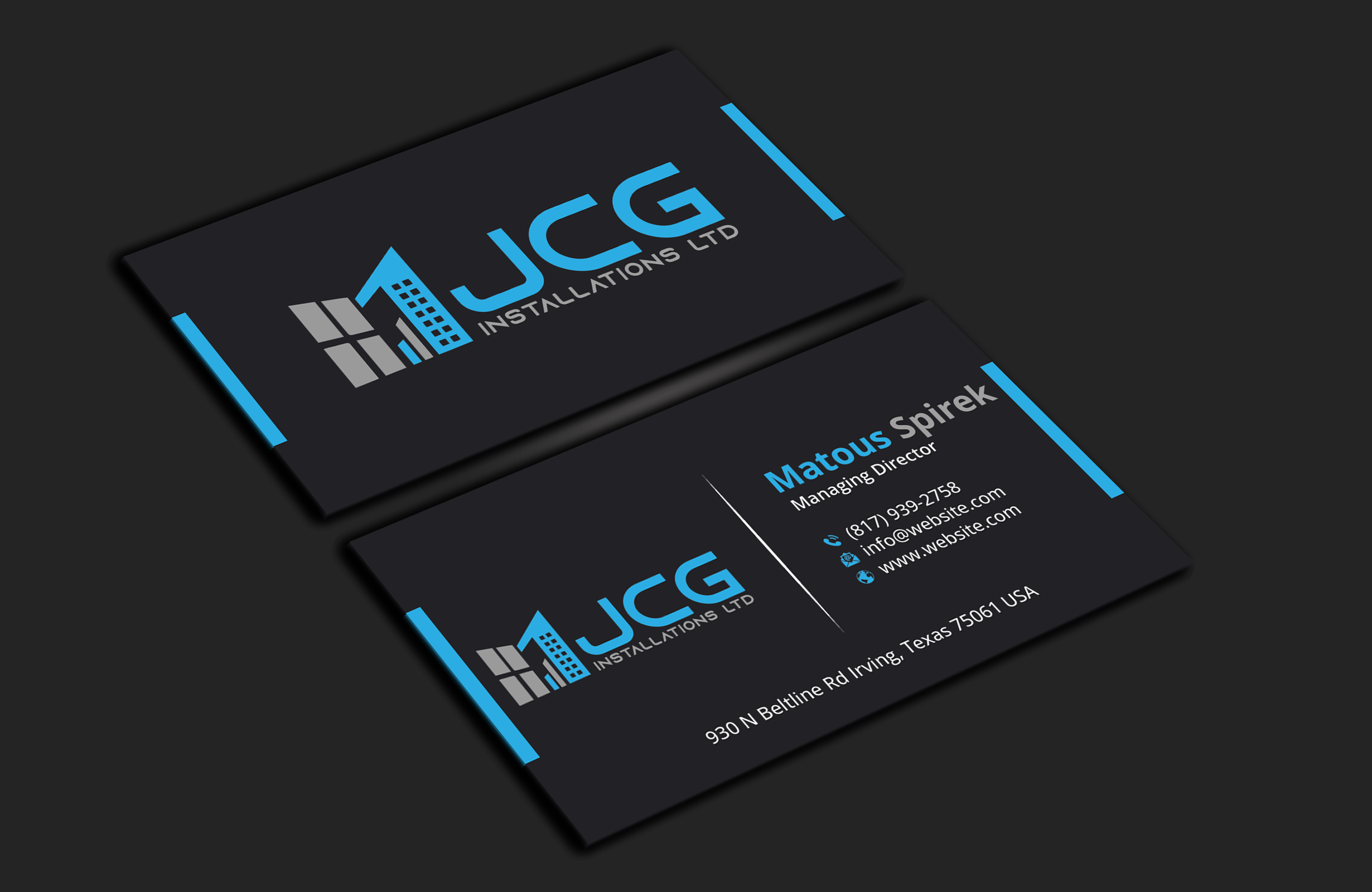 Business Card Design by DesignerShahadat for JCG Installations Ltd  | Design #33020402