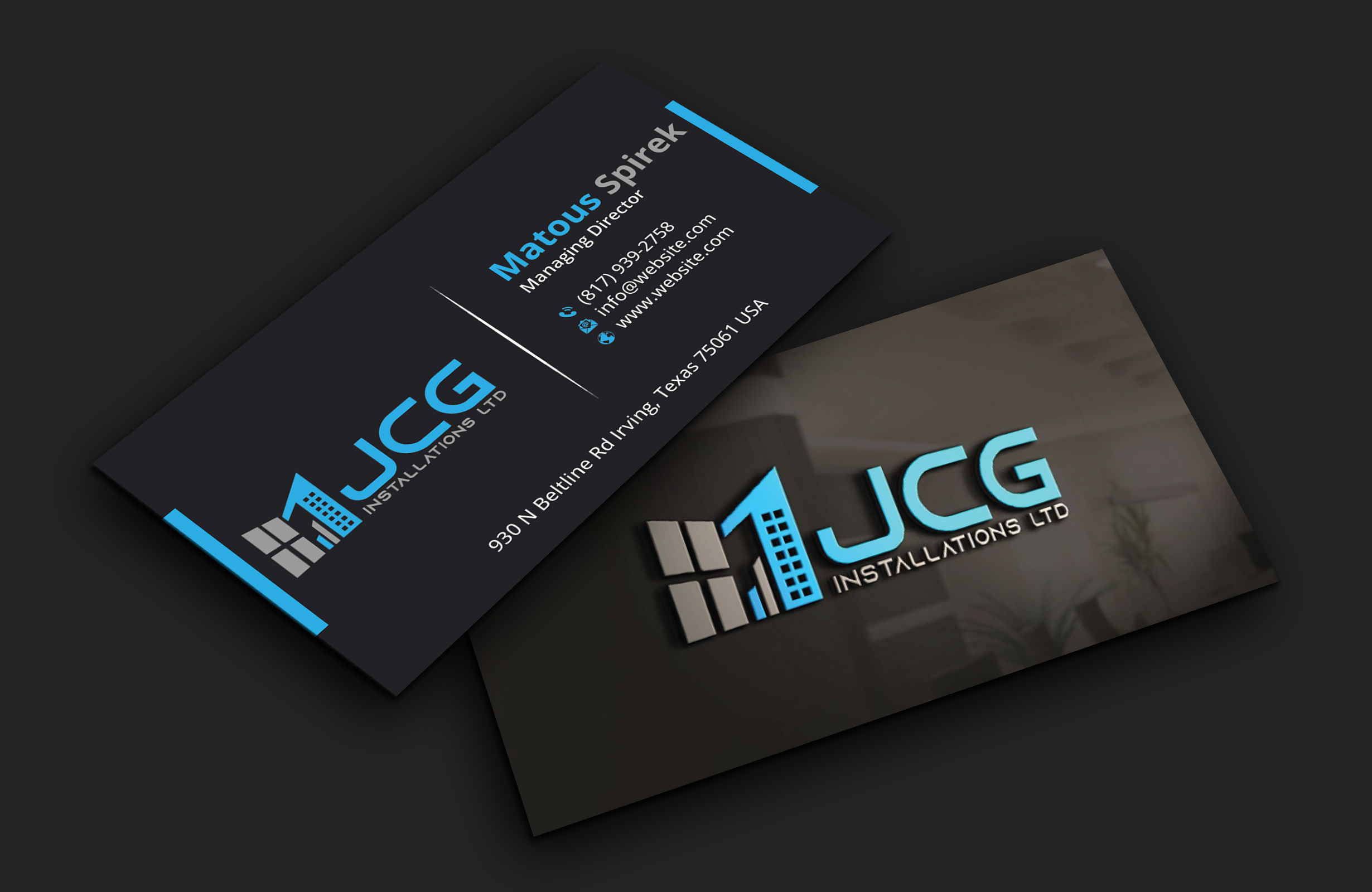 Visitenkarten-Design von DesignerShahadat für JCG Installations Ltd  | Design #33023632