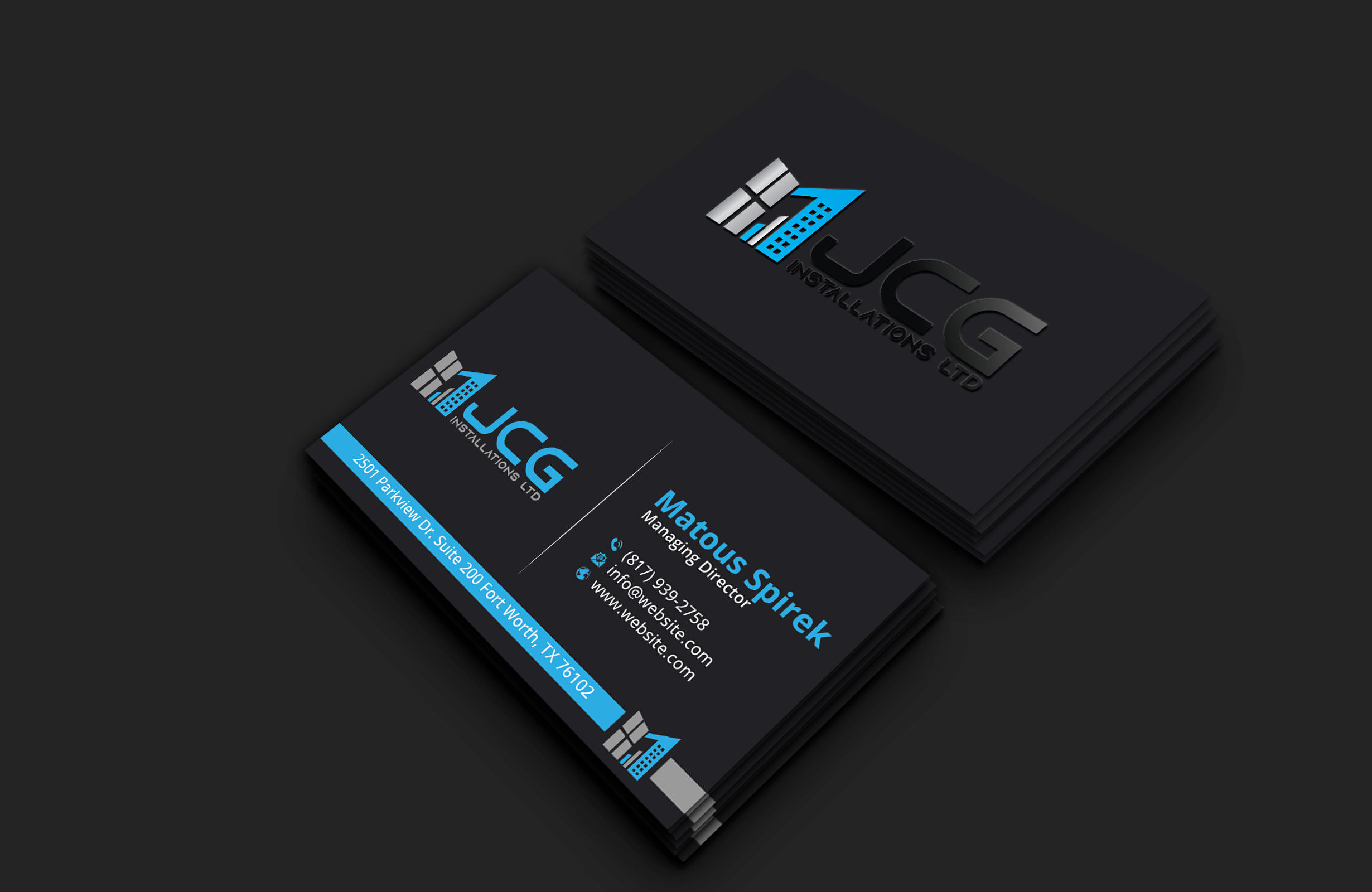 Diseño de Tarjeta de Presentación por DesignerShahadat para JCG Installations Ltd  | Diseño #33023720