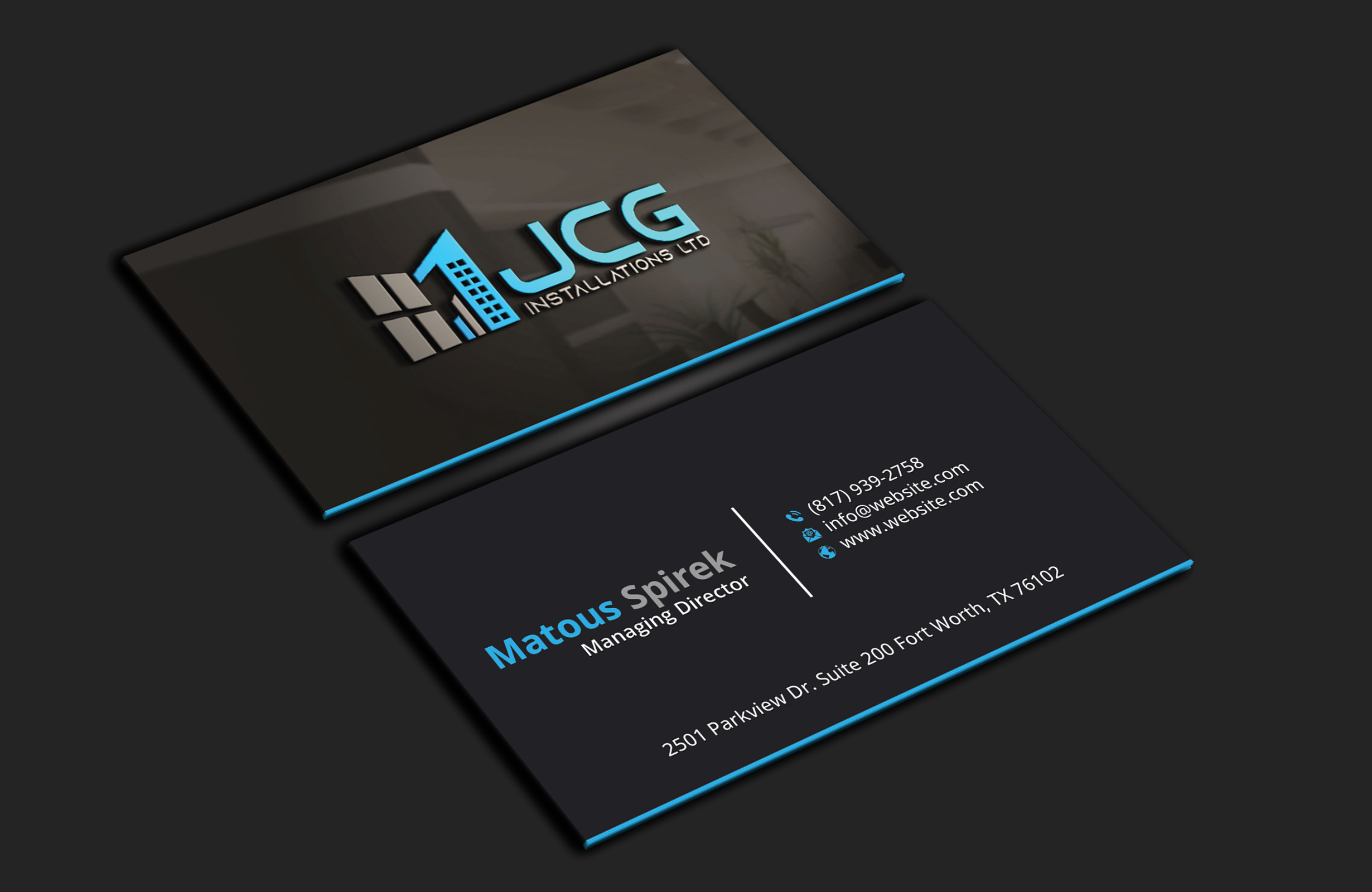 Design de Carte de Visite par DesignerShahadat pour JCG Installations Ltd  | Design #33023742