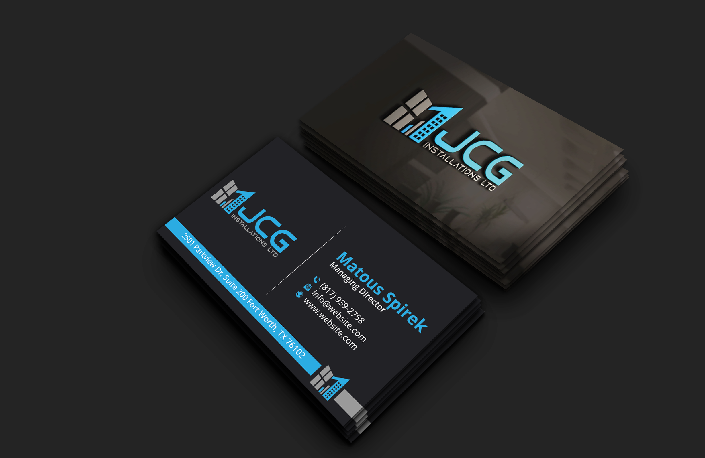 Design de Carte de Visite par DesignerShahadat pour JCG Installations Ltd  | Design #33023744