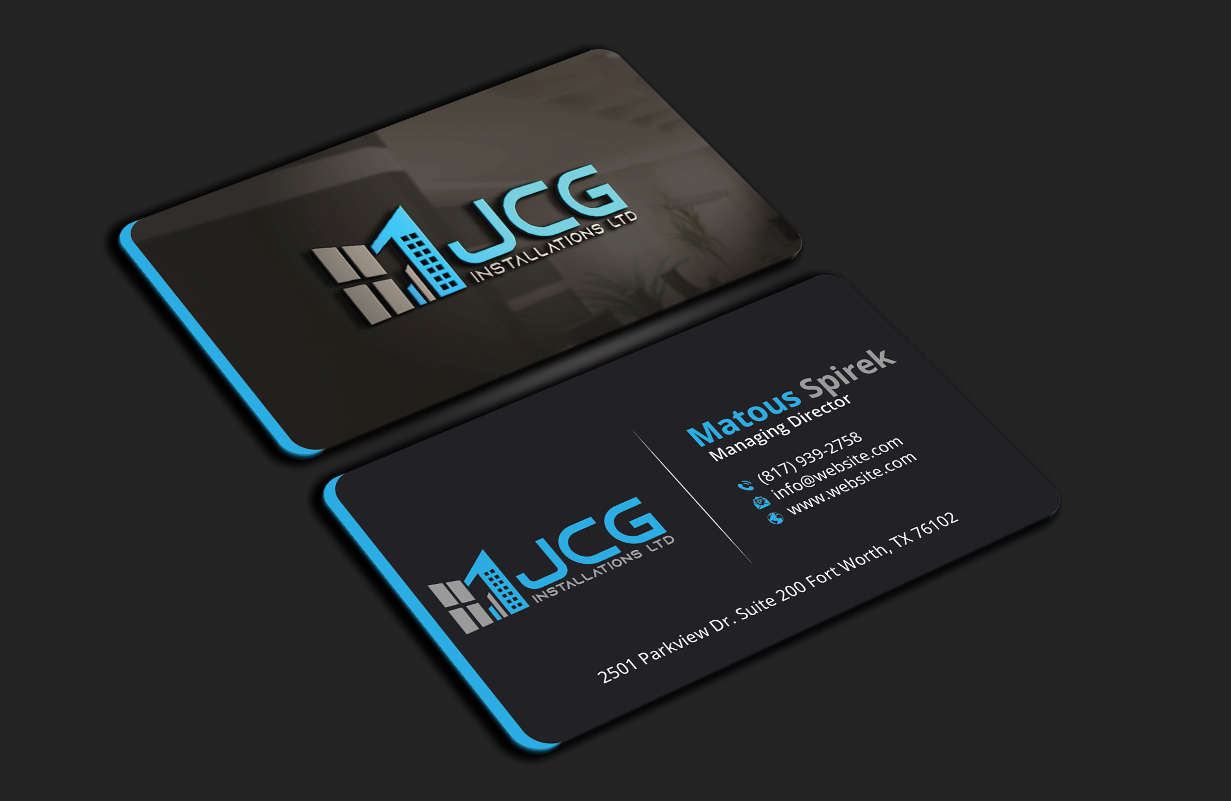 Design de Carte de Visite par DesignerShahadat pour JCG Installations Ltd  | Design #33023745