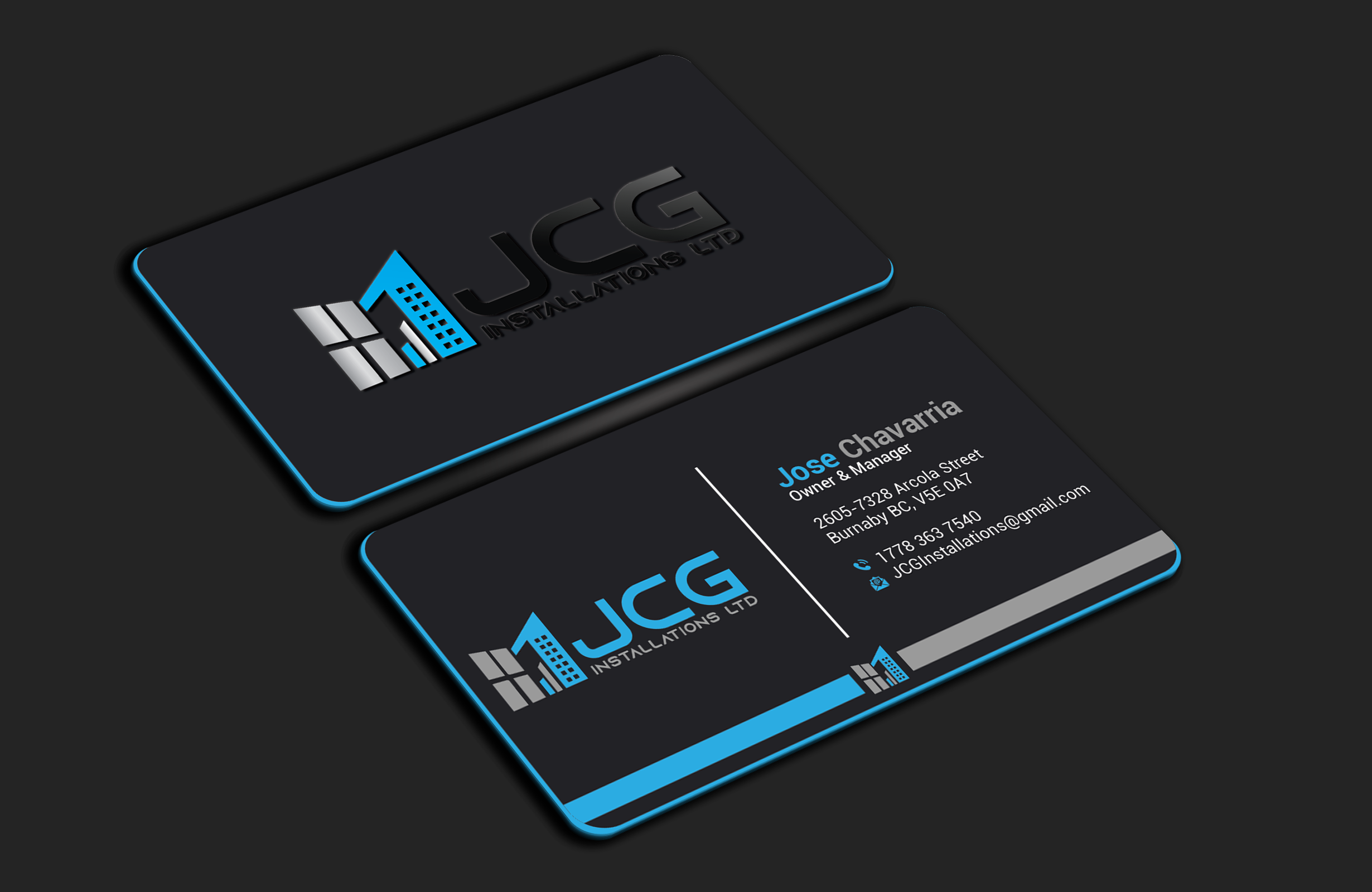 Business Card Design by DesignerShahadat for JCG Installations Ltd  | Design #33032733