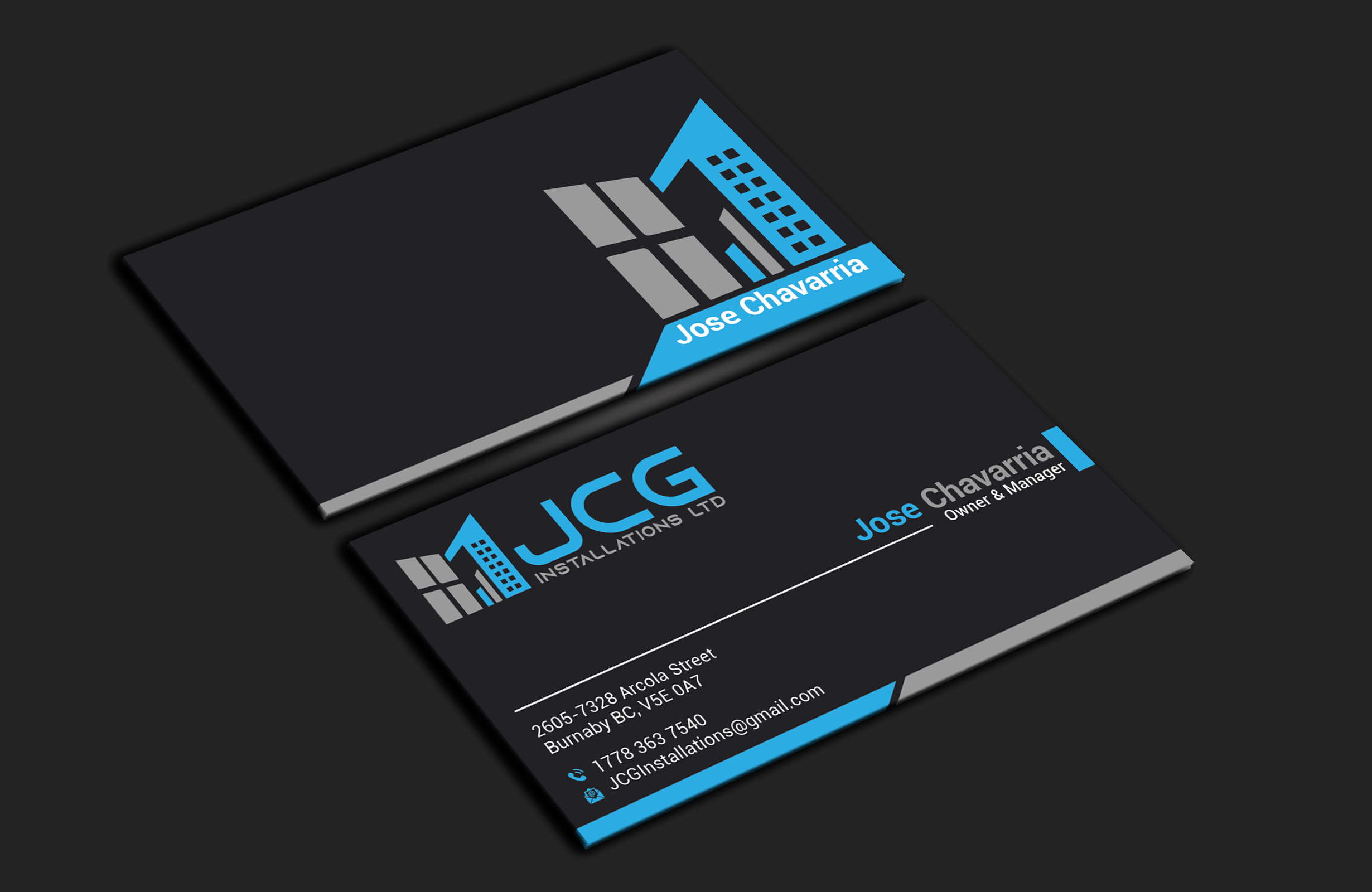 Visitenkarten-Design von DesignerShahadat für JCG Installations Ltd  | Design #33032739