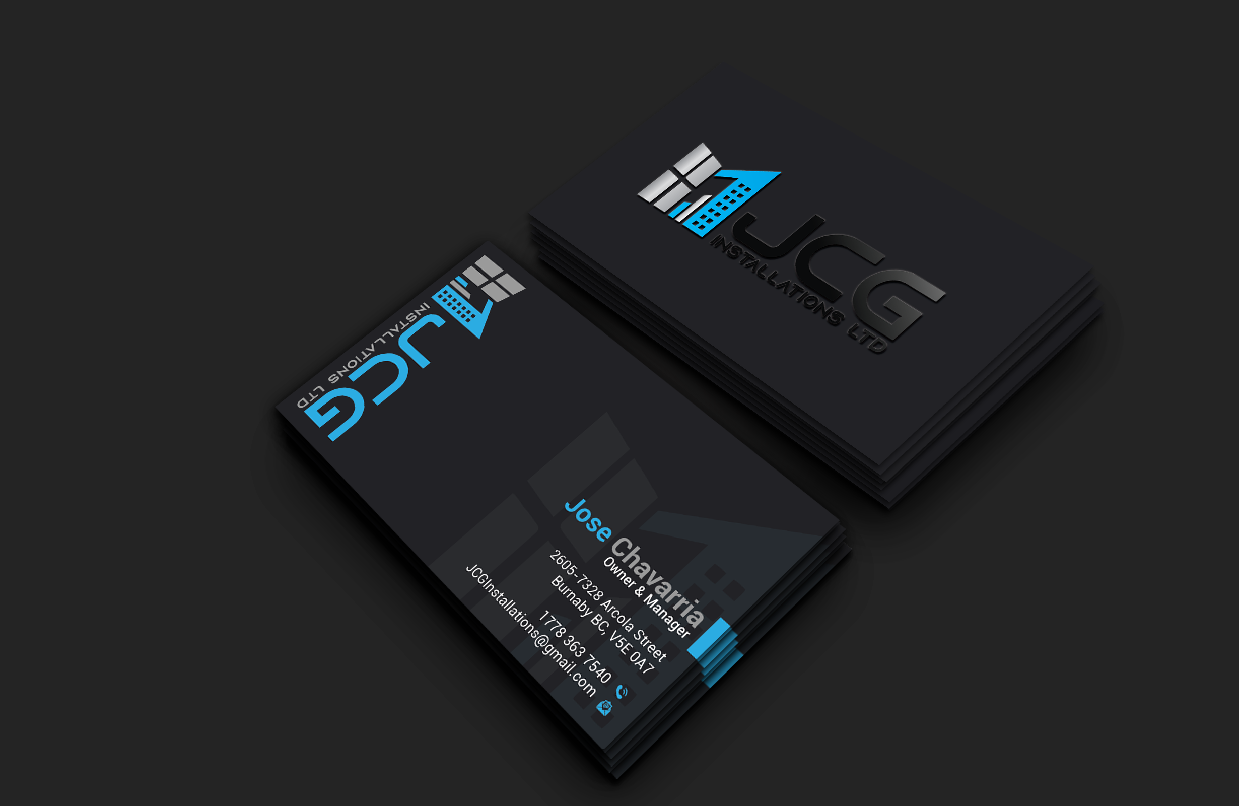 Business Card Design by DesignerShahadat for JCG Installations Ltd  | Design #33032740