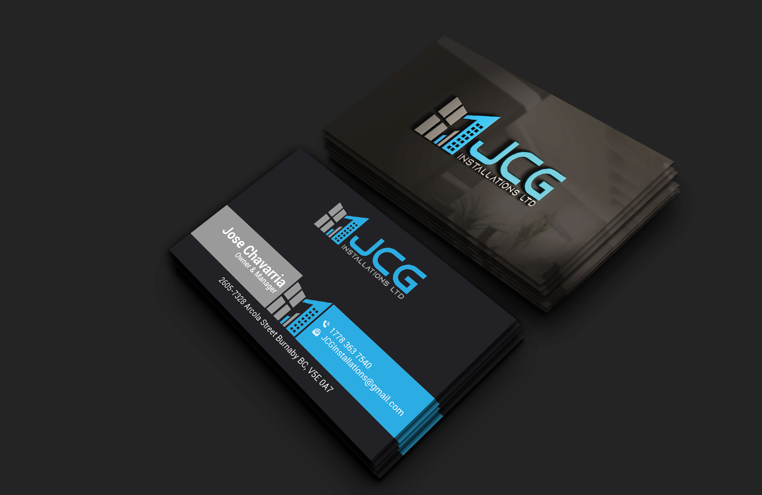 Business Card Design by DesignerShahadat for JCG Installations Ltd  | Design #33032743