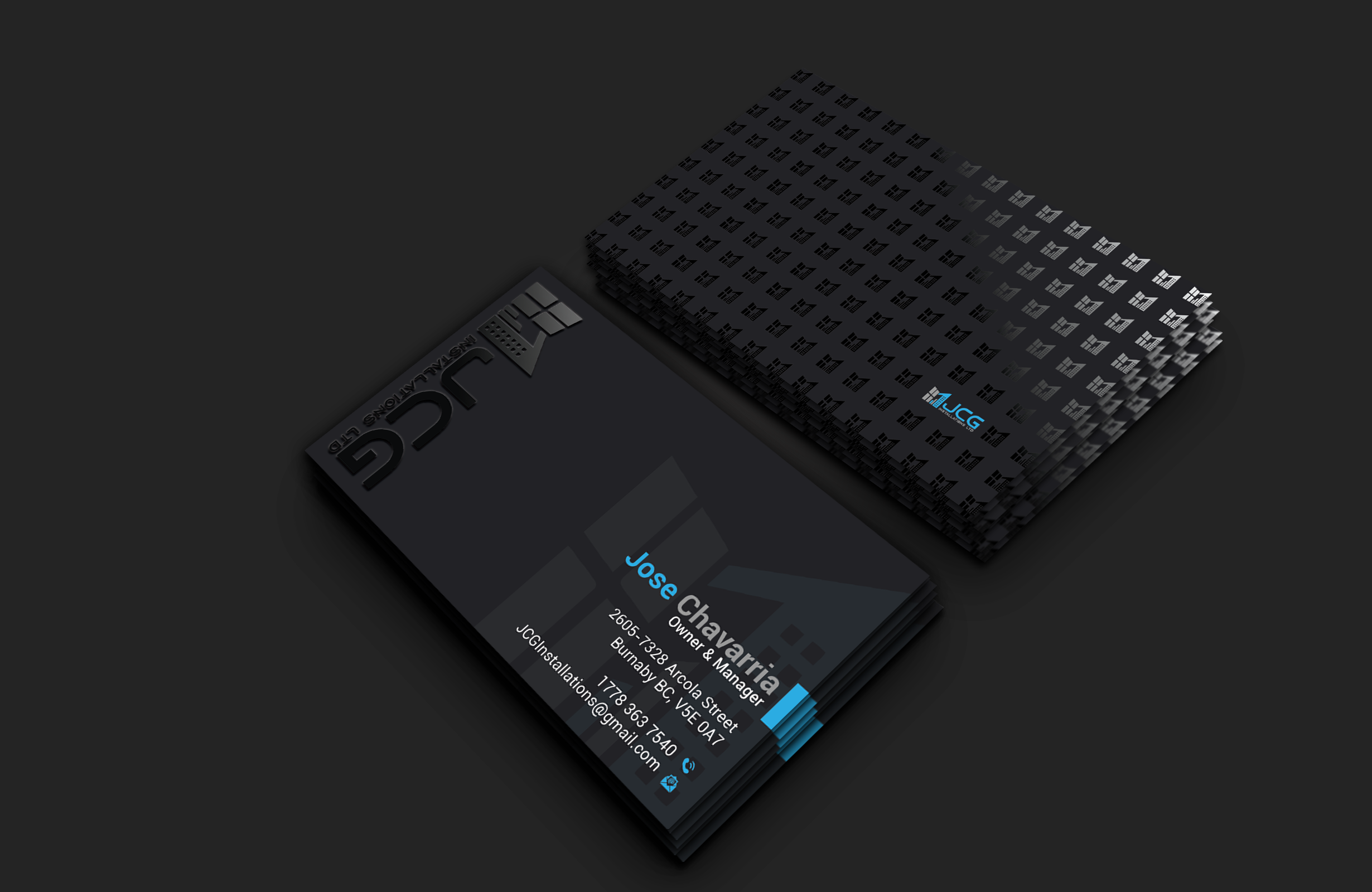 Visitenkarten-Design von DesignerShahadat für JCG Installations Ltd  | Design #33032750