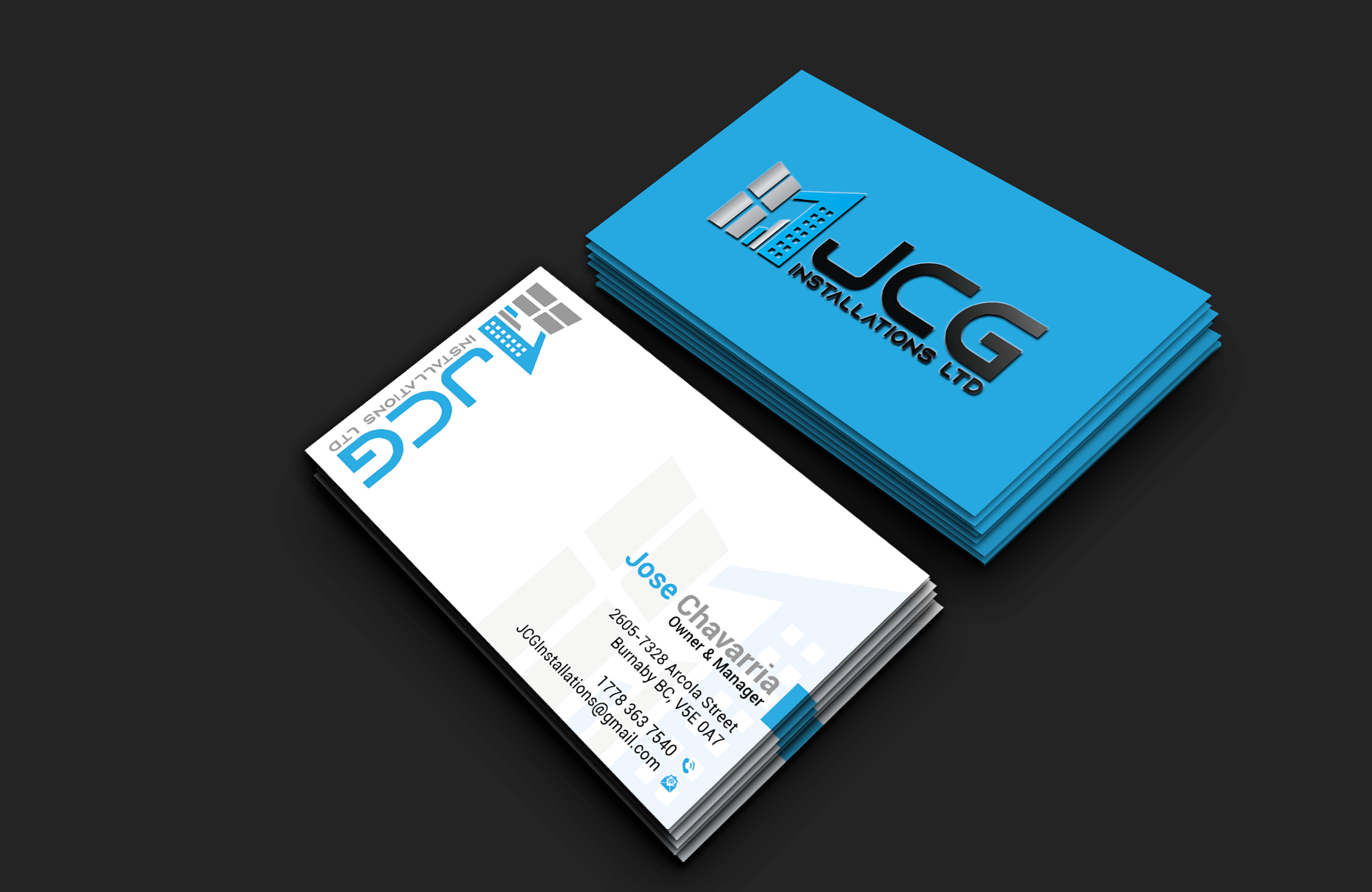 Visitenkarten-Design von DesignerShahadat für JCG Installations Ltd  | Design #33032751