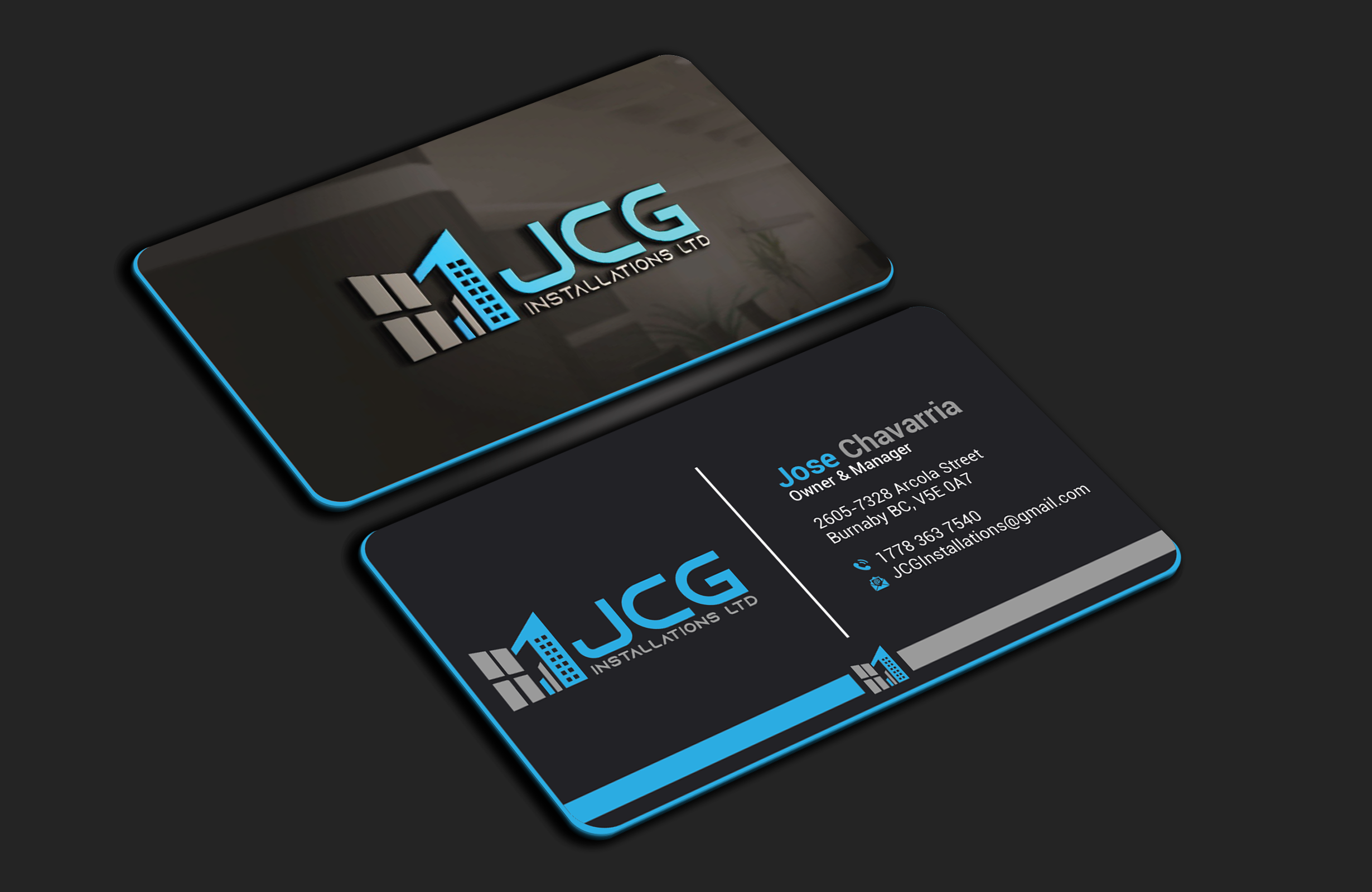 Design de Carte de Visite par DesignerShahadat pour JCG Installations Ltd  | Design #33032756