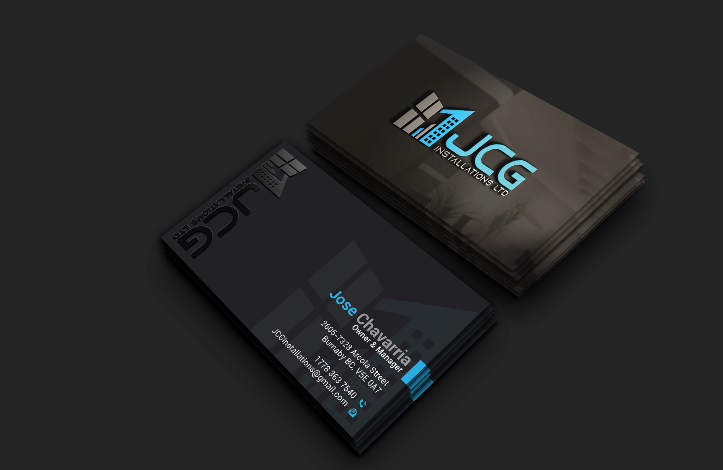 Business Card Design by DesignerShahadat for JCG Installations Ltd  | Design #33032768