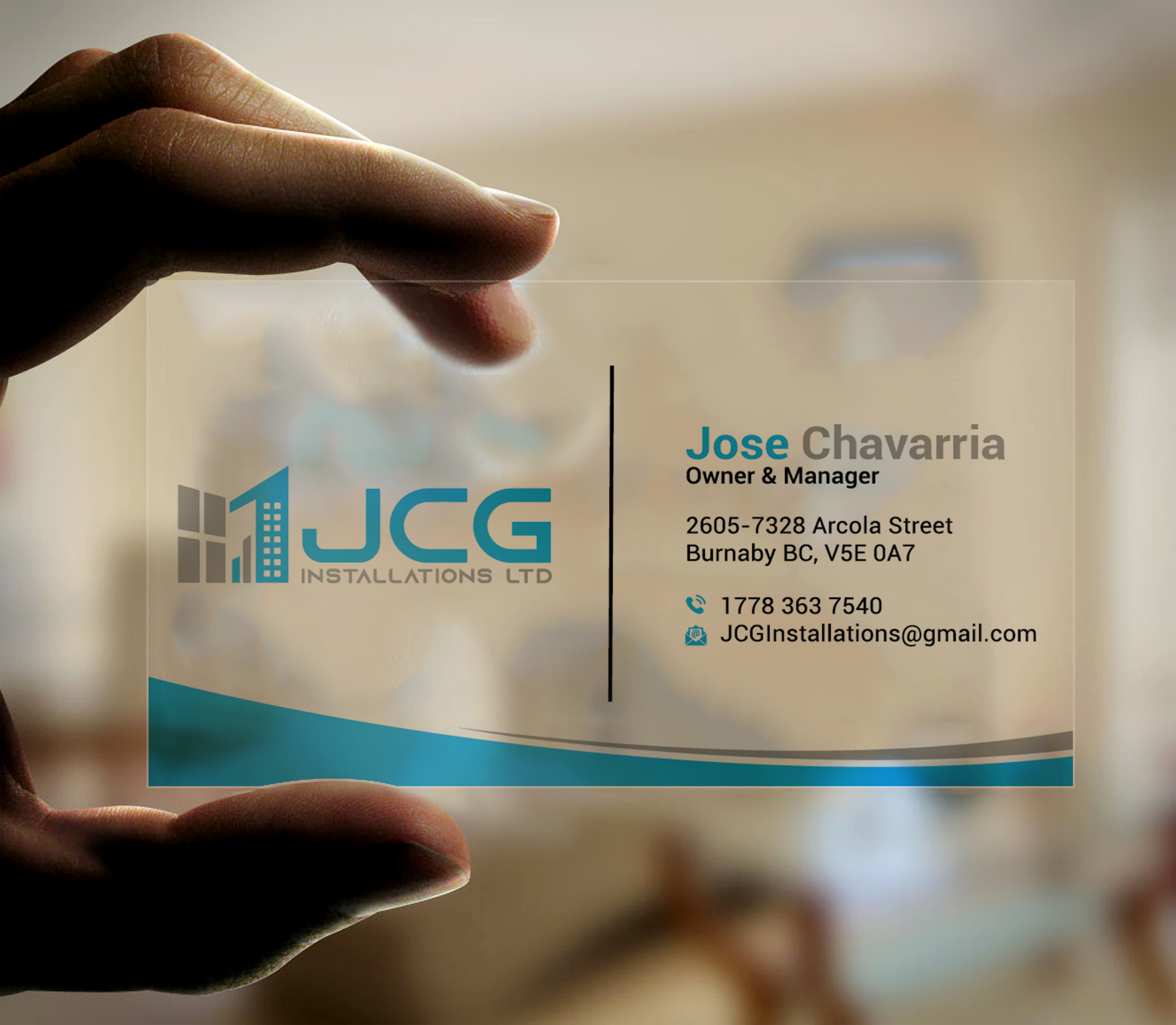 Design de Carte de Visite par DesignerShahadat pour JCG Installations Ltd  | Design #33032771