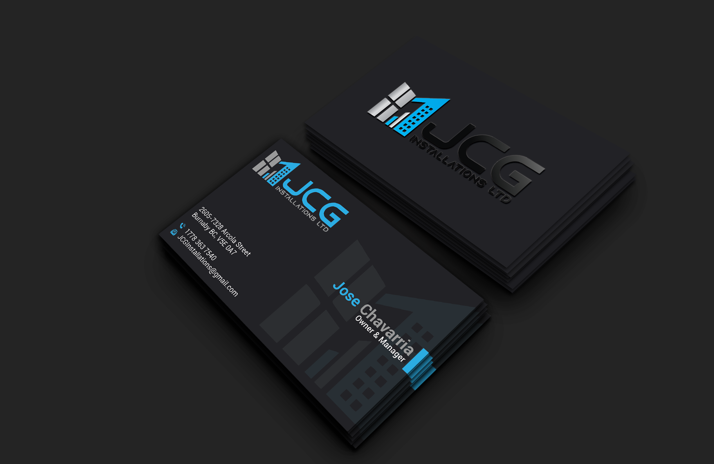 Business Card Design by DesignerShahadat for JCG Installations Ltd  | Design #33032975