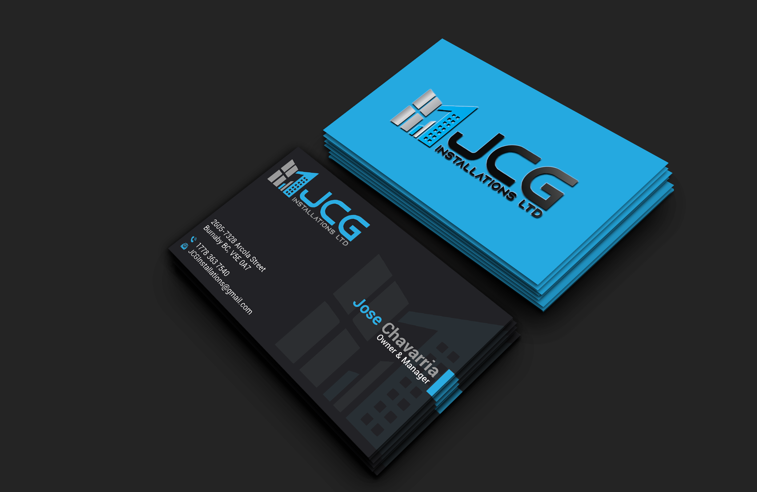 Business Card Design by DesignerShahadat for JCG Installations Ltd  | Design #33032990