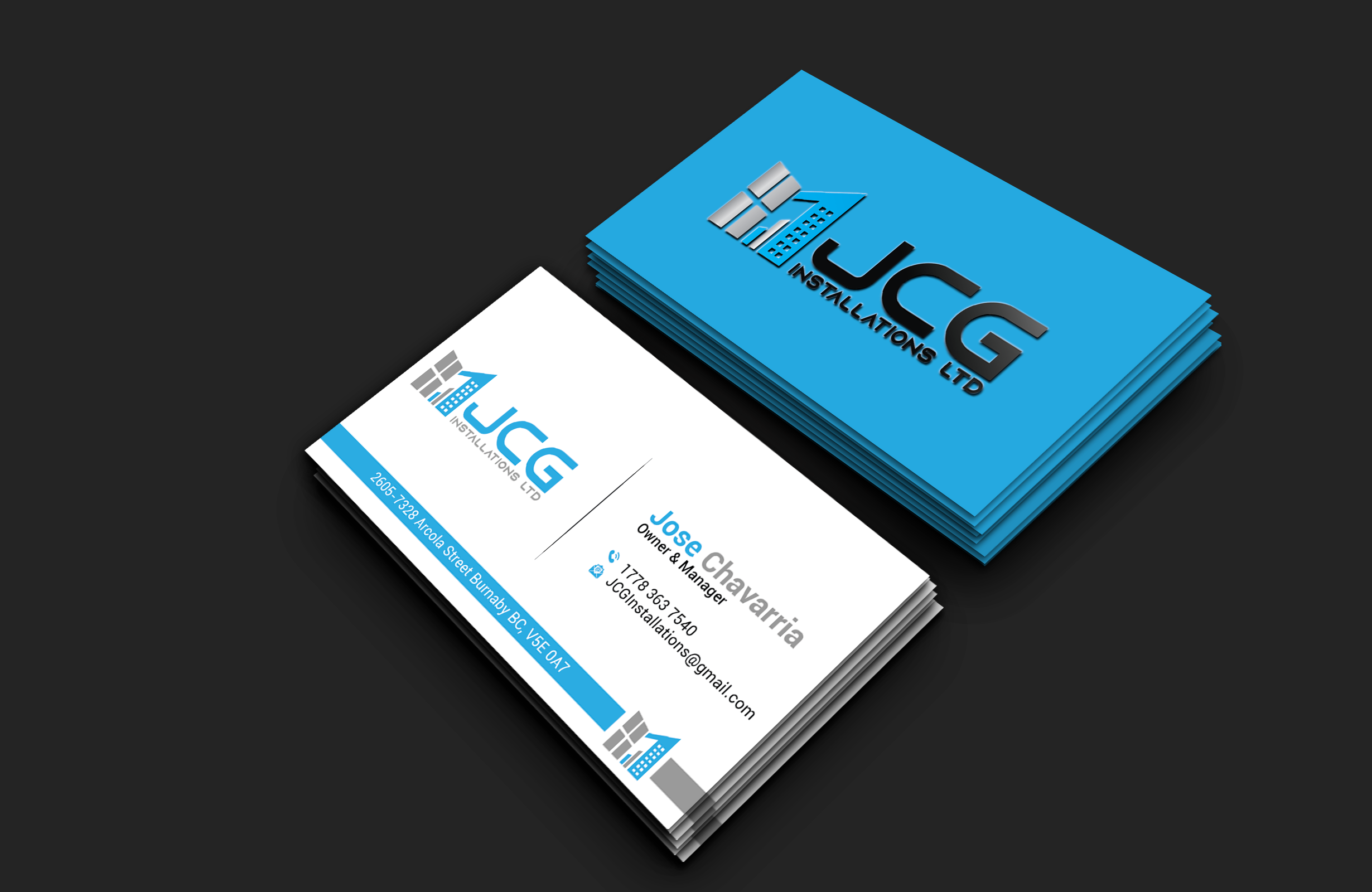 Business Card Design by DesignerShahadat for JCG Installations Ltd  | Design #33032992