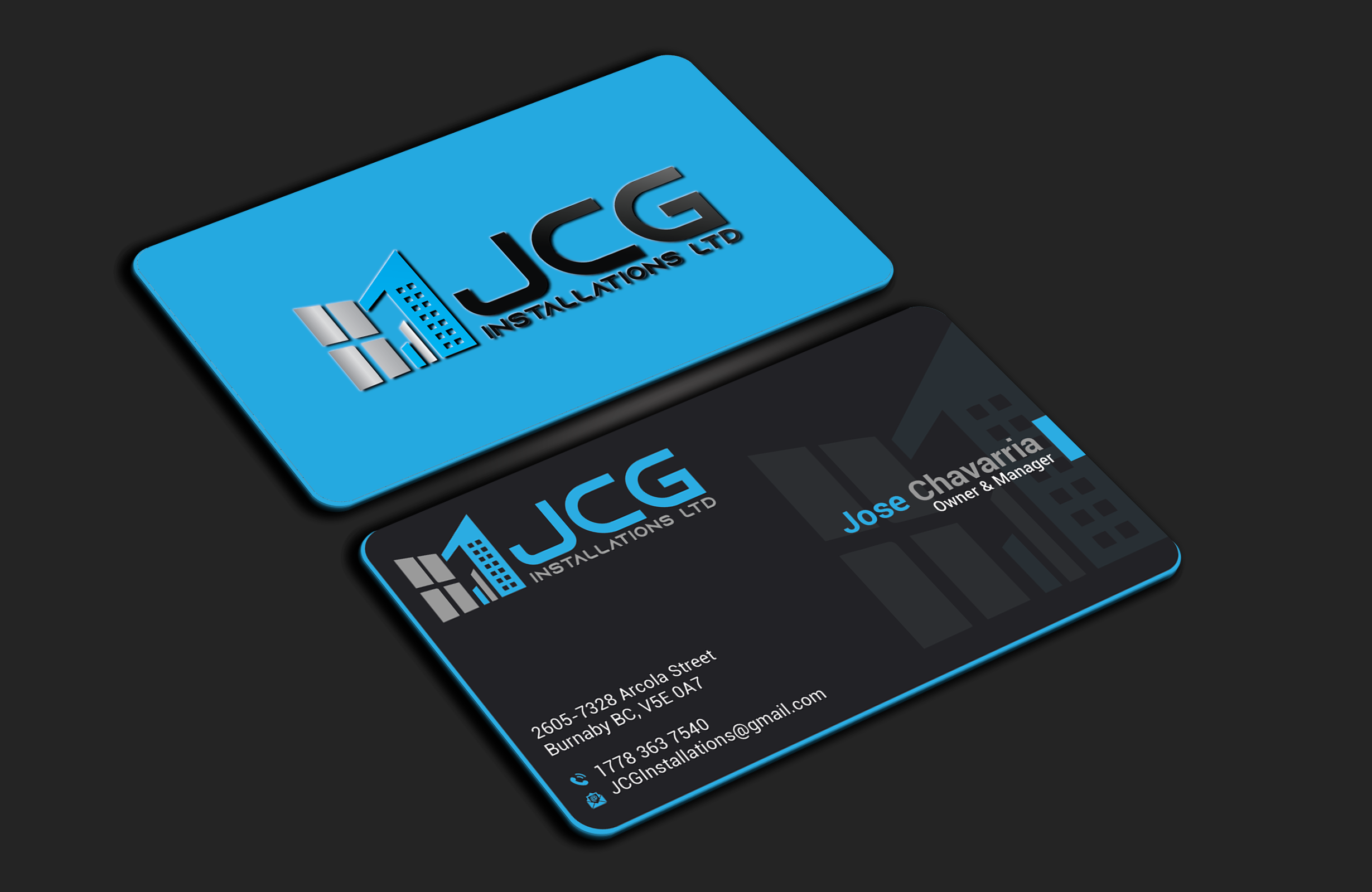 Business Card Design by DesignerShahadat for JCG Installations Ltd  | Design #33034187