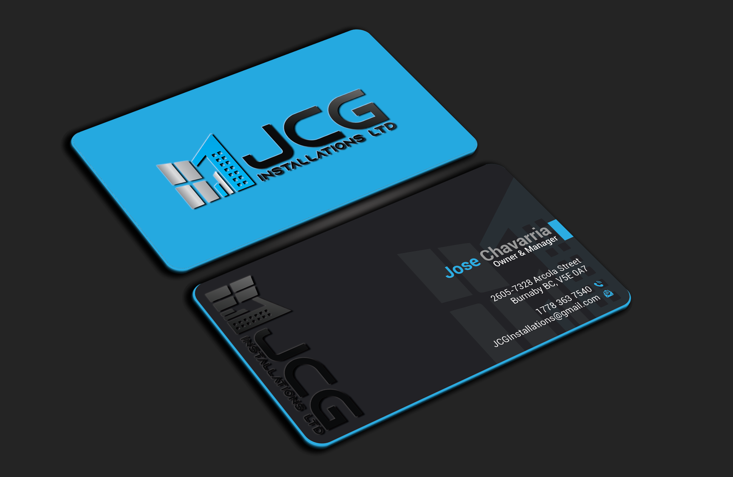 Business Card Design by DesignerShahadat for JCG Installations Ltd  | Design #33034190