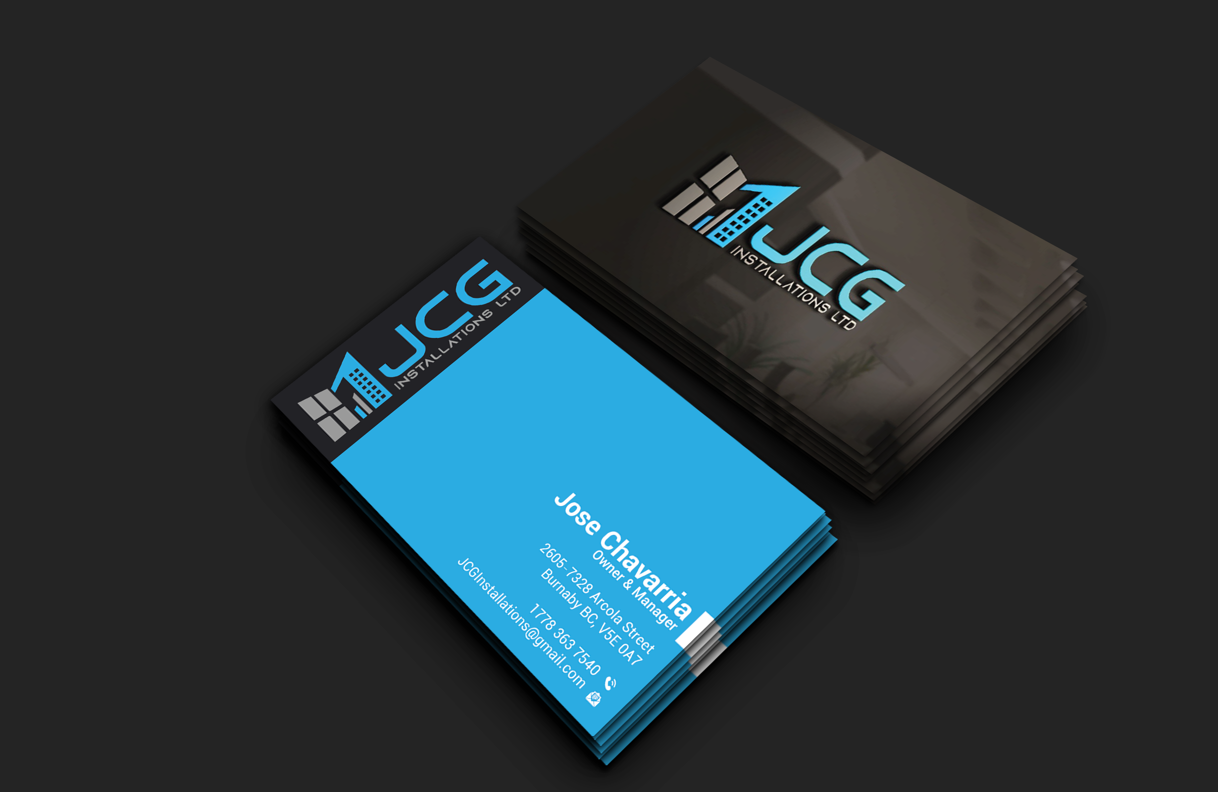 Business Card Design by DesignerShahadat for JCG Installations Ltd  | Design #33034192