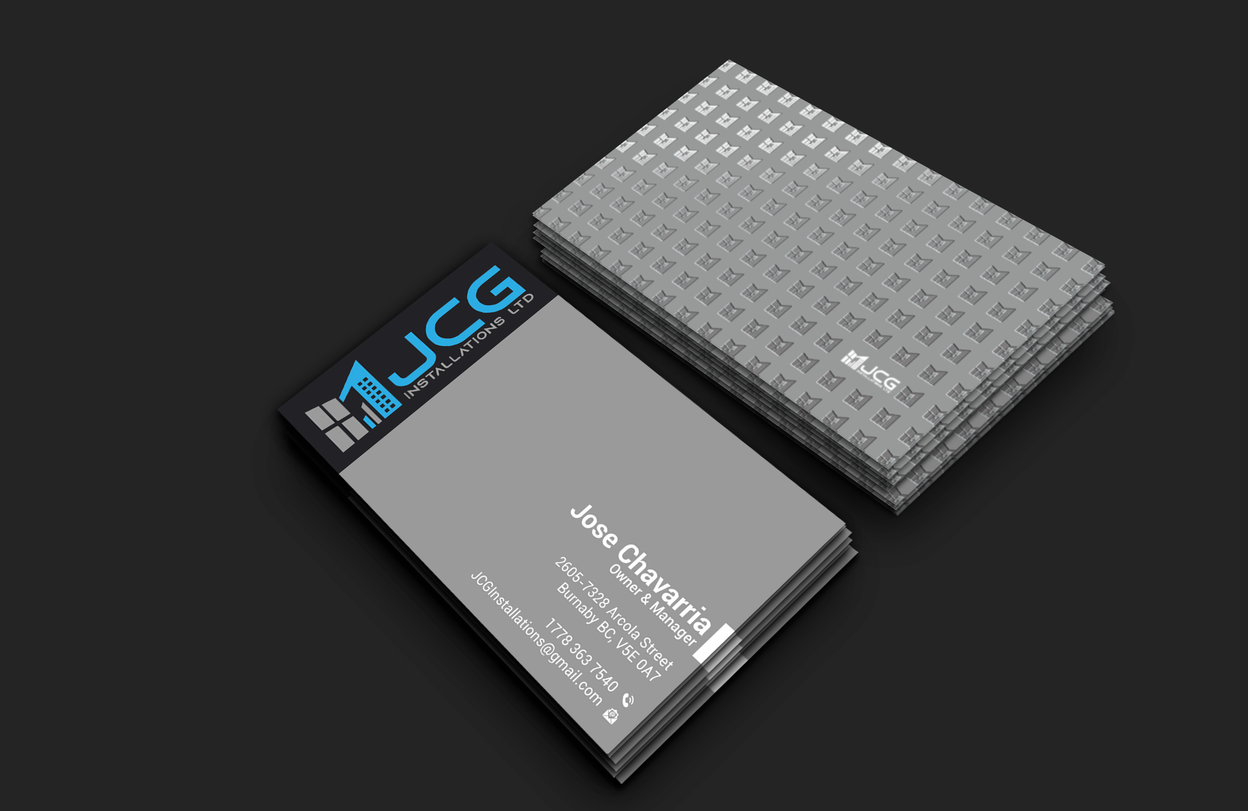 Business Card Design by DesignerShahadat for JCG Installations Ltd  | Design #33034193
