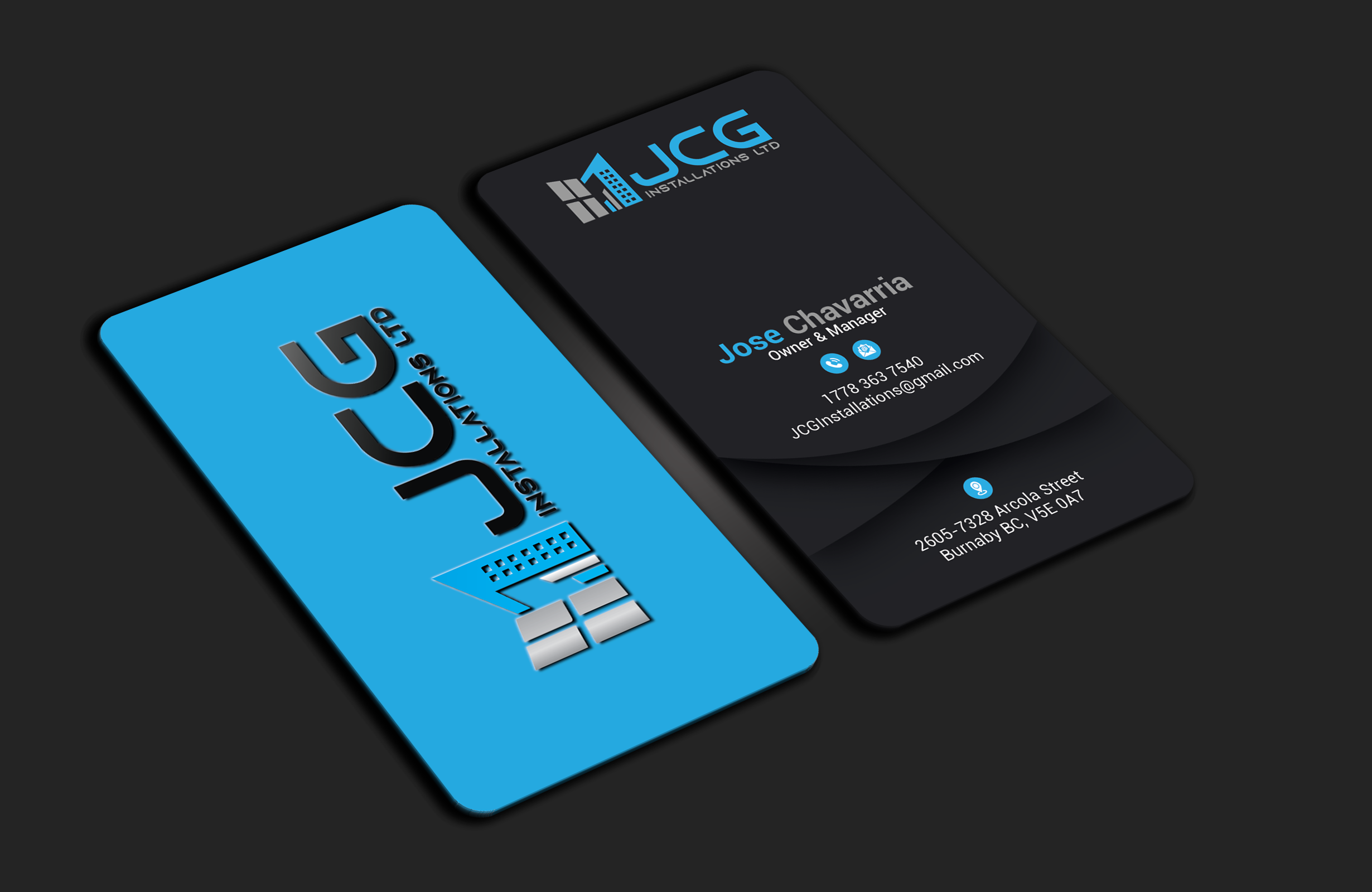 Business Card Design by DesignerShahadat for JCG Installations Ltd  | Design #33036031