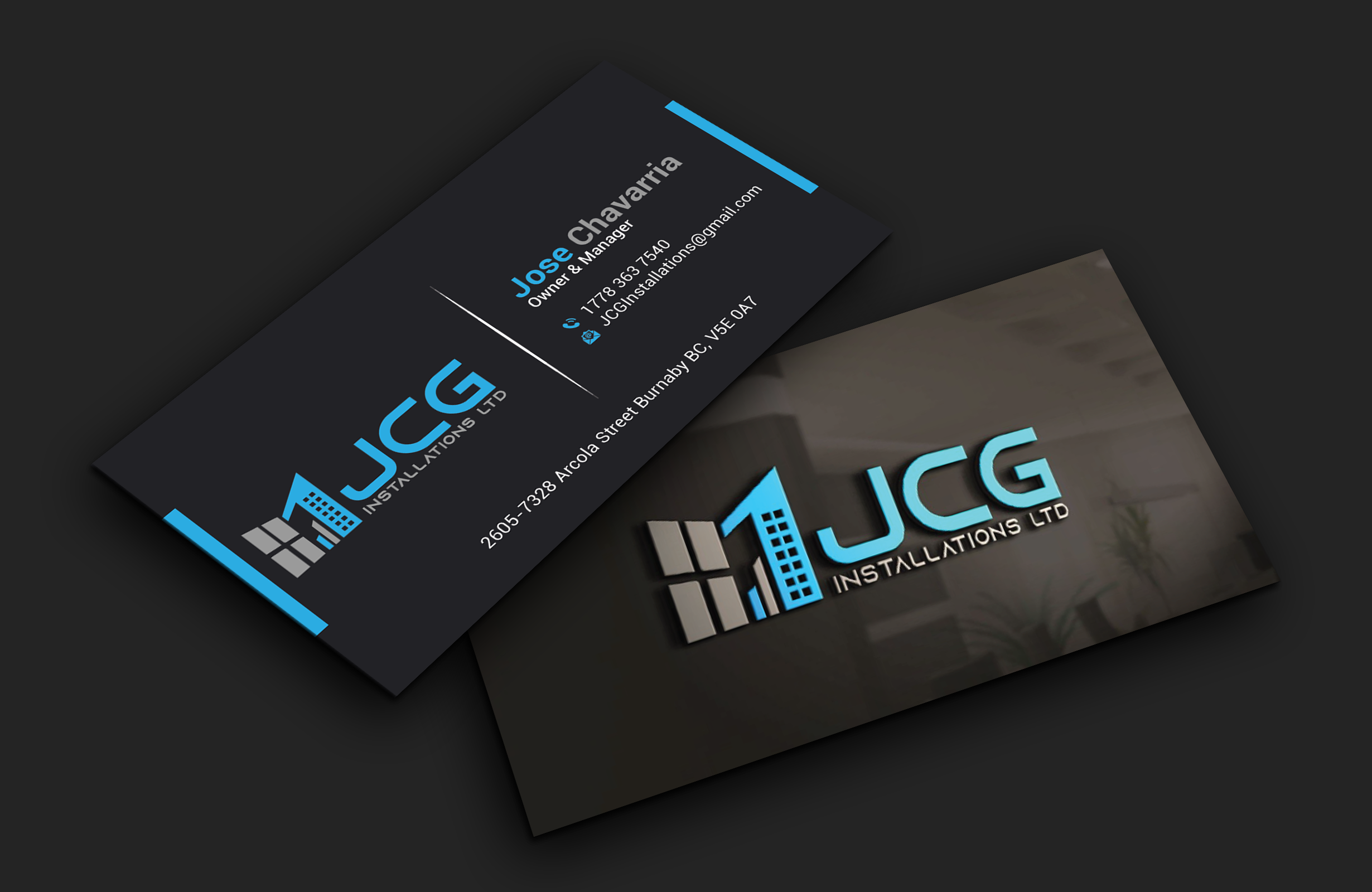 Business Card Design by DesignerShahadat for JCG Installations Ltd  | Design #33036033
