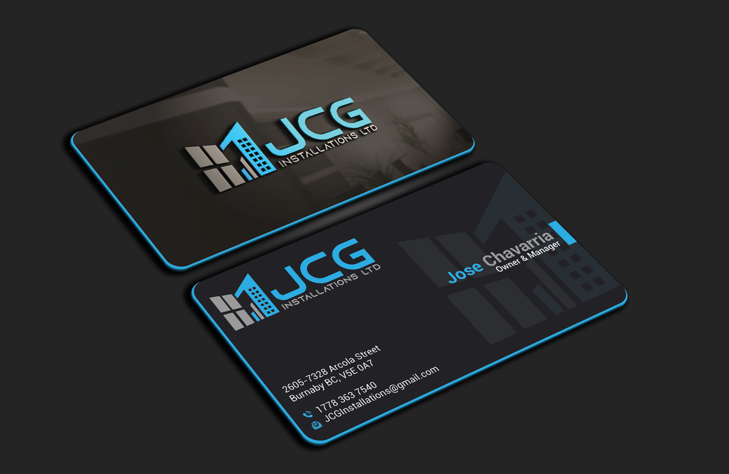 Business Card Design by DesignerShahadat for JCG Installations Ltd  | Design #33036034